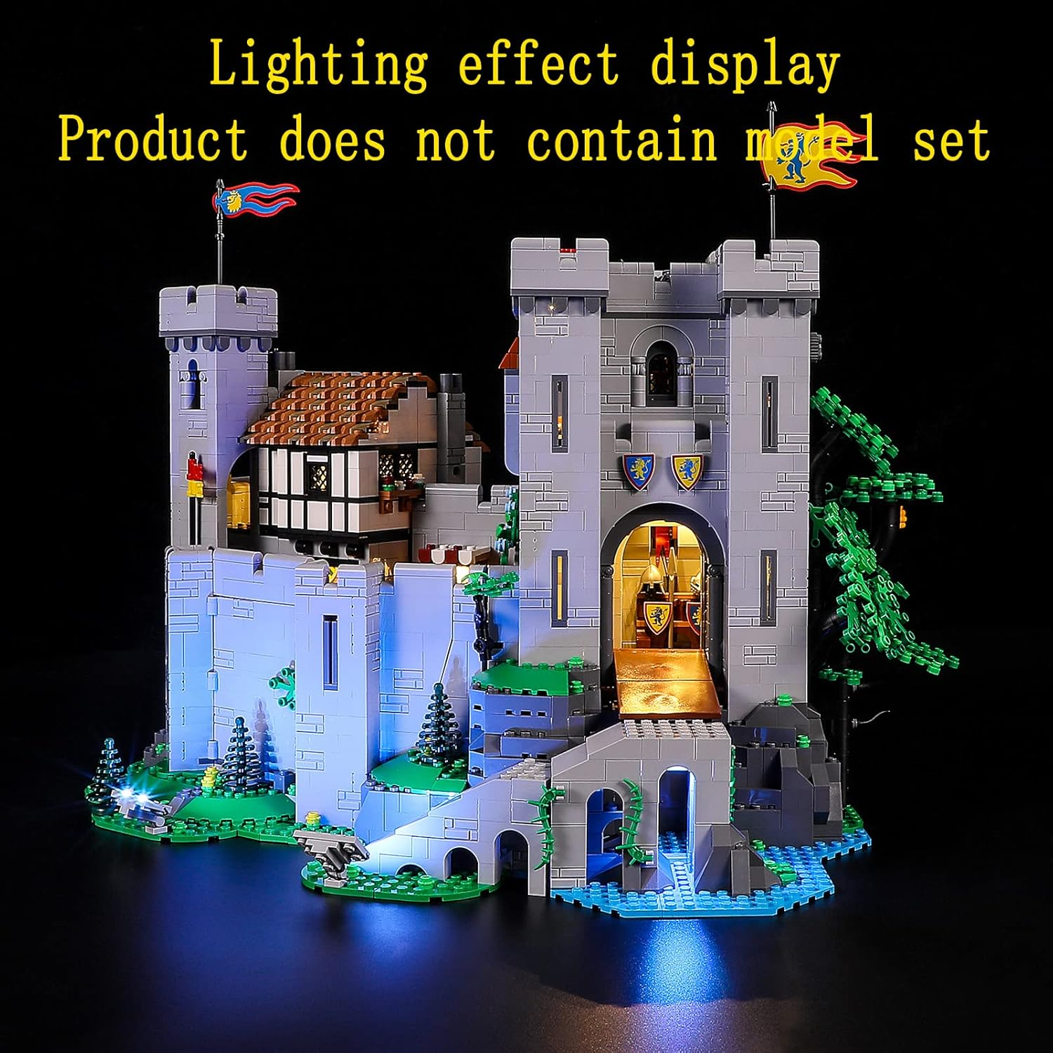 GEAMENT LED Light Kit Compatible with  Lion Knight'S Castle - Lighting Set for Creator 10305 Building Model ( Set Not Included) image number 2
