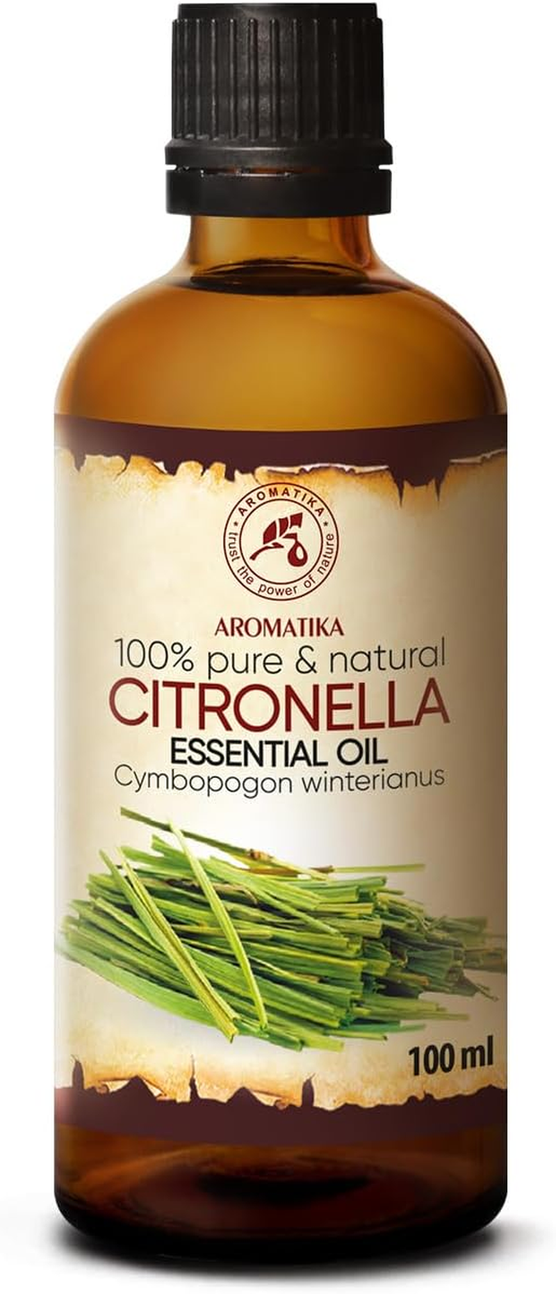 Citronella Oil 100Ml &ndash; Cymbopogon Winterianus &ndash; 100% Pure & Natural Fragrance Oil for Sauna, Aromalamp, Cosmetics, and Home Use