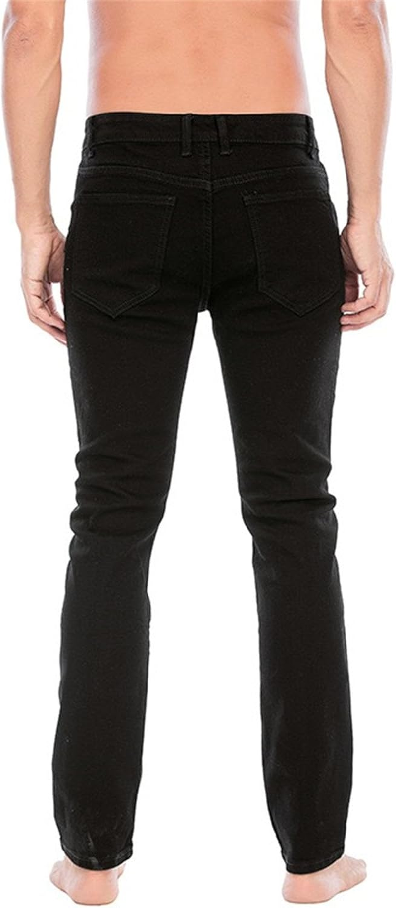 Qolkmuiy-Gj Men'S Straight Slim Fit Ripped Jeans Taper Skinny Stretch Denim Pants Fashion Design Streetwear Cowboy Pant image number 2