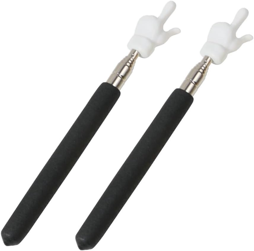 Teacher Pointer Sticks Finger,Pointer for Classroom,Telescoping Hand Pointer, Retractable Classroom Pointer Fingers for Elementary School Kindergarten Teacher,Classroom Supplies (1 PCS, Black)