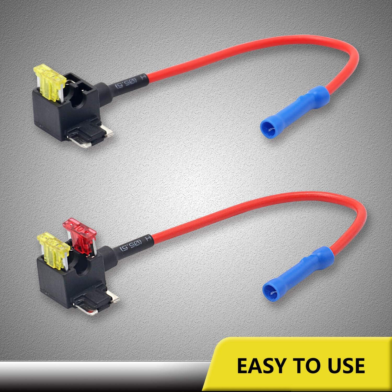 Recoil 10 Pack 12V Car Add-A-Circuit Fuse Tap Adapter ATO ATC Blade Fuse Holder with 10Pcs 20A Fuses (FT3-10) image number 1