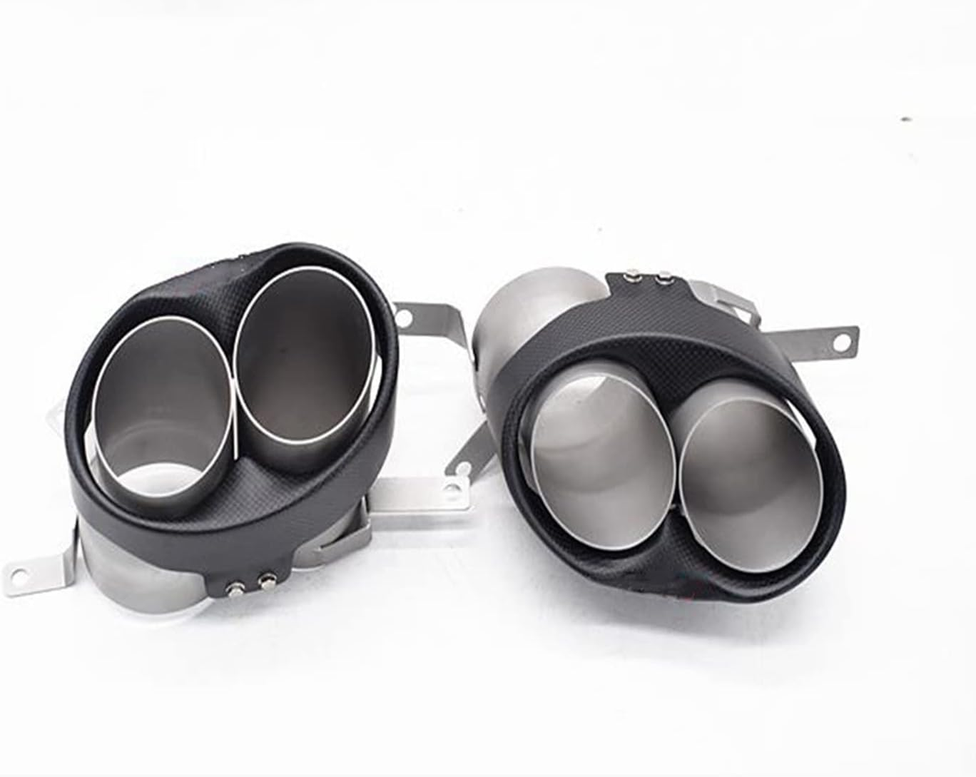 Muffler Car Rear Exhaust Muffler Tip Pipe Air Outlet Vent Exhause Out Body Kit Replacement Tailpipe Compatible with RS4 RS5 RS6 RS7 image number 5