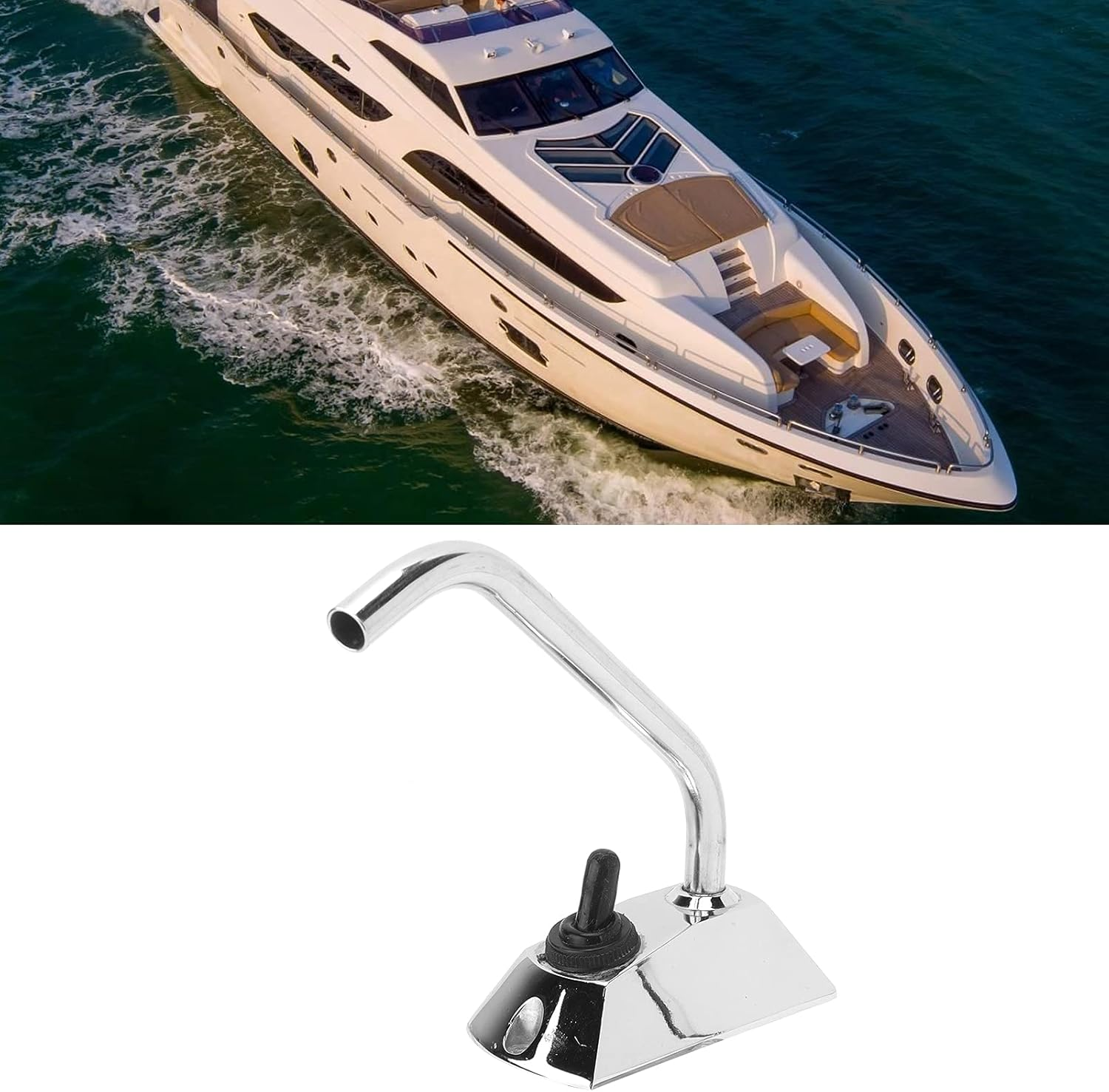 Whale Water Pump Switch for Caravan,12V Camping Wasserhahn Rv Water Tank,Camper Tap 12V,Ship Yacht Parts,12V Electric Faucet Tap Switch for 10Mm 0.4In ID Hose Replacement for Caravan Motorhome RV image number 3