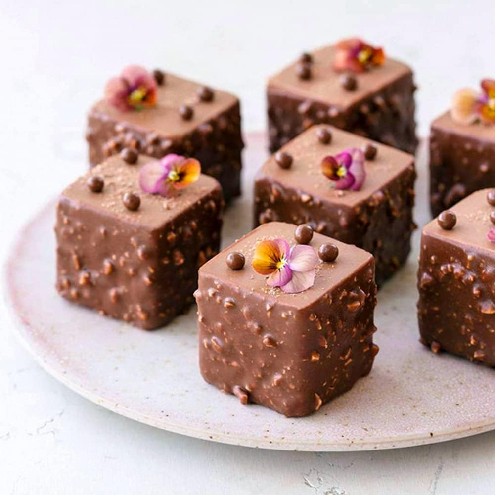 JOERSH Cube Cake Silicone Mold | 2" X 2" X 2" 3D Square Mousse Cake Baking Mold, French Dessert Molds for Chocolate Brownie Bites, Pastry, Jello, Ice Cream Cube, 8-Cavity image number 3