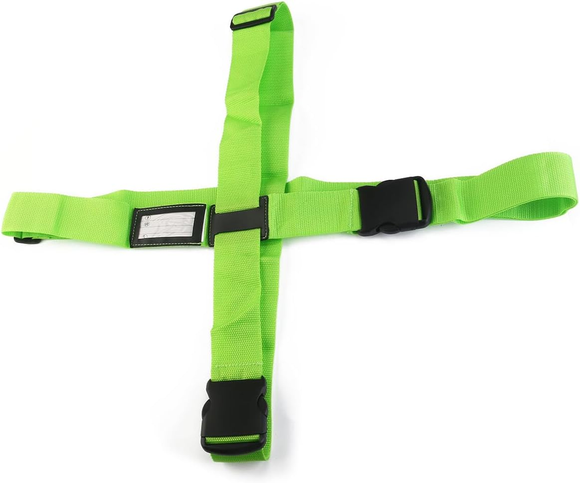 Cross Style Luggage Packing Belt Green Two Straps without Lock for Suitcase Travel Gear and Luggage Straps for Suitcases