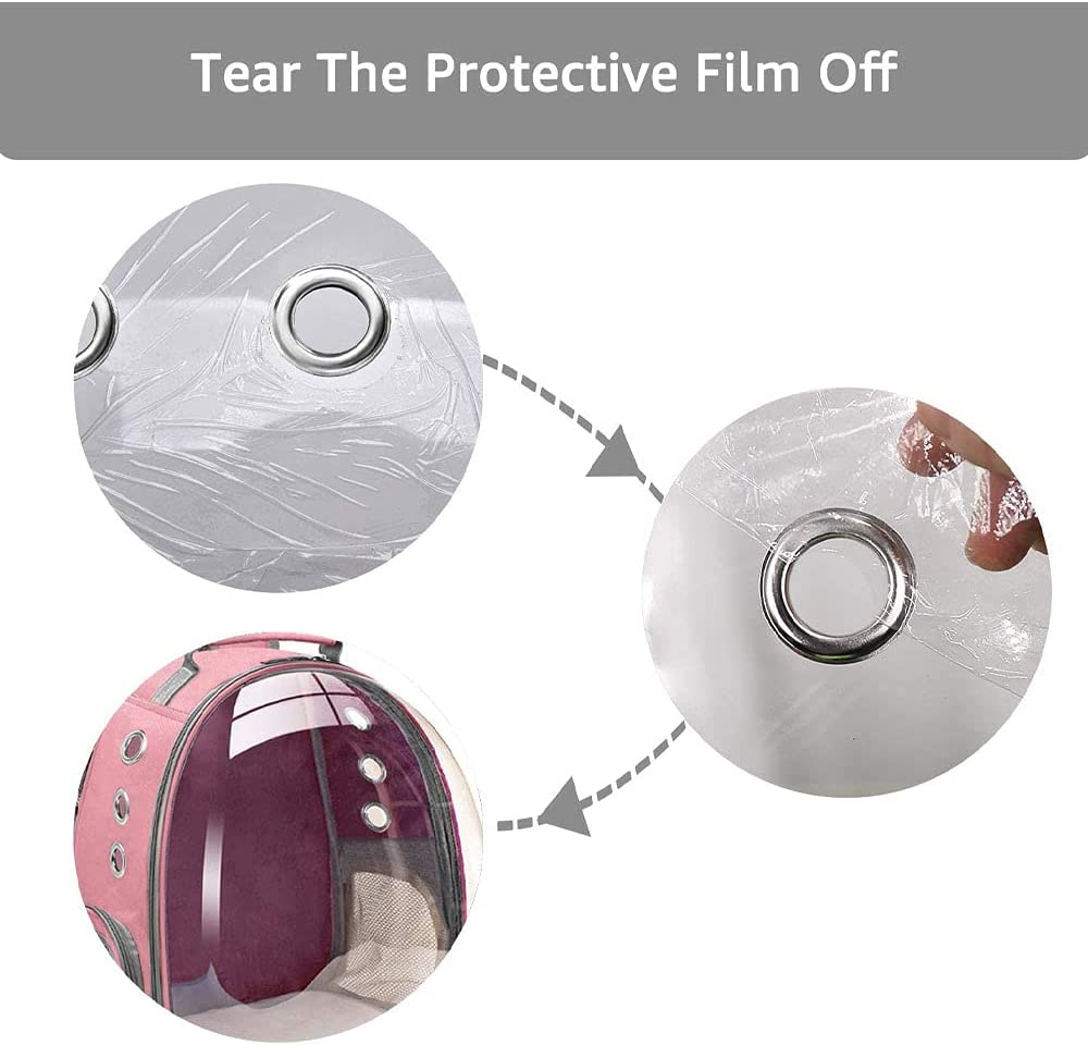 Cat Backpack Carriers Bag, Dog Backpack, Pet Bubble Backpack for Small Cats Puppies Dogs Bunny, Airline-Approved Ventilate Transparent Capsule Backpack for Travel, Hiking and Outdoor Use (Pink)