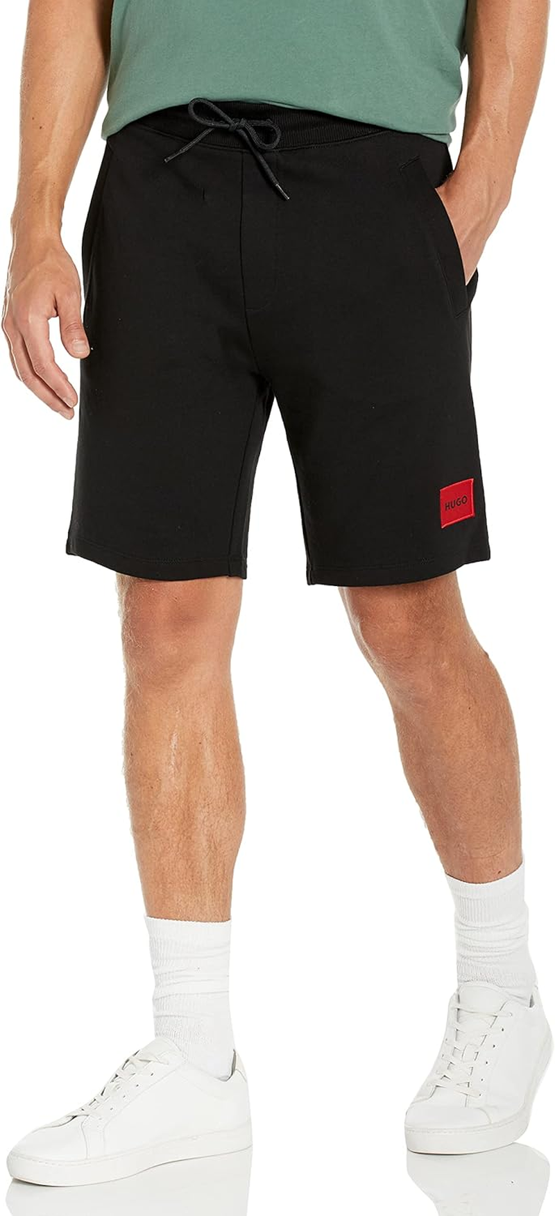 HUGO Men'S Big Square Logo Jersey Shorts