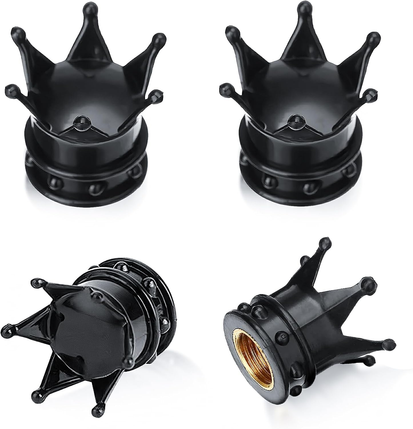 SUIOPPYUW 4 Pieces Car Wheel Tire Air Valve Stem Cap Truck Exterior Tyre Dust Cover Leak-Proof Replacement Vehicle Spare image number 6