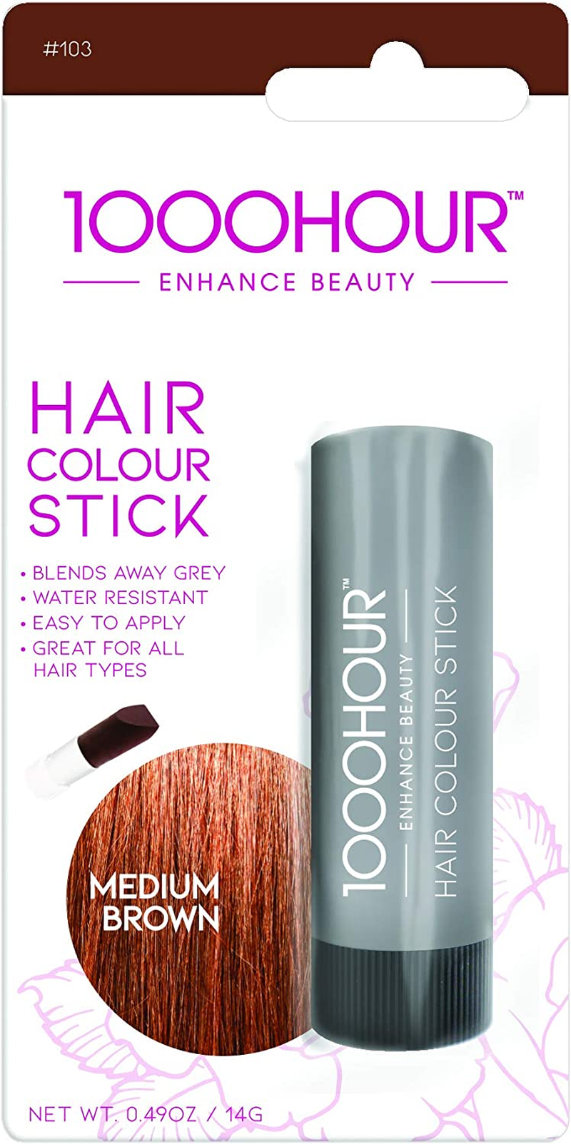 1000 HOUR Hair Colour Stick, Medium Brown, 14 G image number 4