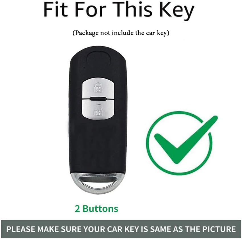 Ontto TPU Car Key Fob Cover Fit for Mazda 2 3 5 6 CX-5 CX-7 CX-9 CX-3 CX-4 CX-4 MX5 2015-2017 Remote Key Case Shell Key Holder Bag Keychain Keyring Protector 2 Buttons Accessories Light-Purple B image number 3