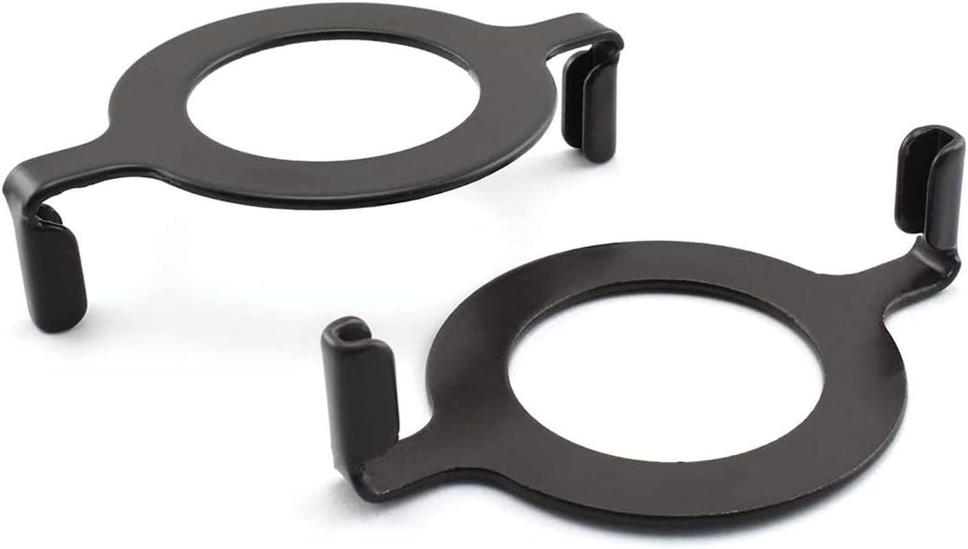 4PCS 1.65 Inches Socket Lamp Harp Saddle Base, Lampshade Holder Non-Slip Collar Ring Adapter for E27 Threaded Base, Black image number 3