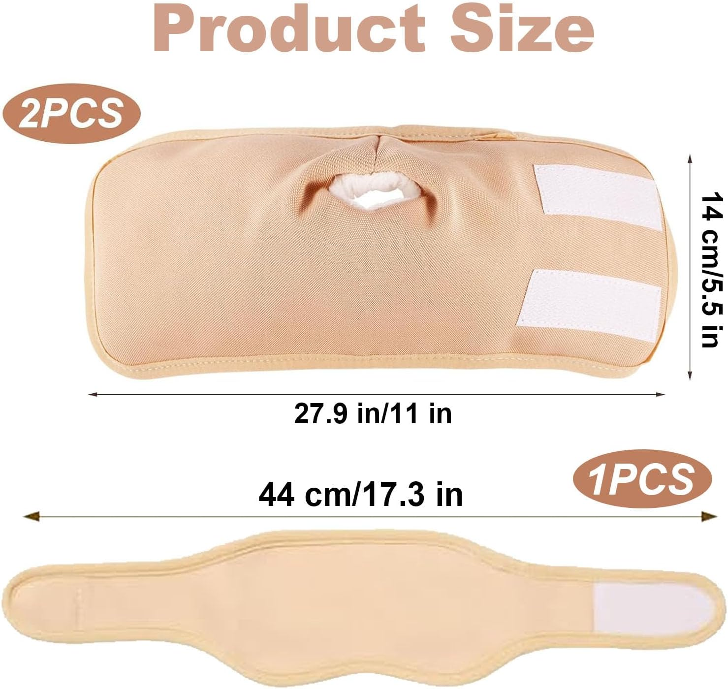 2 PCS Castor Oil Packs for Hands and 1 PCS Castor Oil Packs for Neck, Reusable Hand Castor Oil Wrap Adjustable Castor Oil Pads Prevent Leakage, Universal for Both Women and Men (Khaki) image number 3