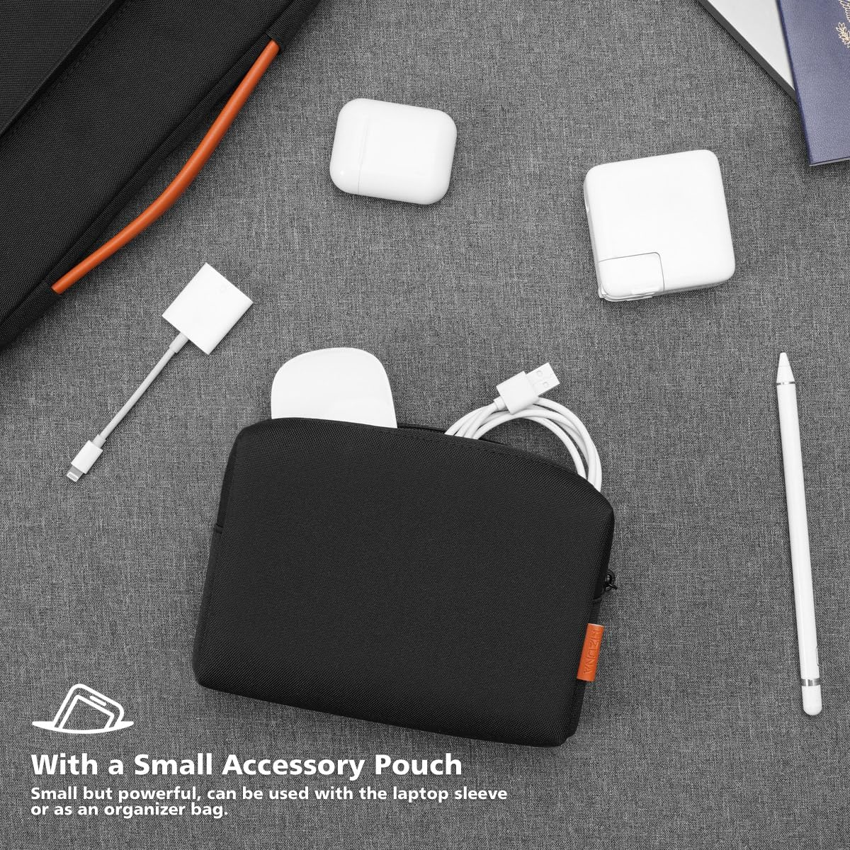 KIZUNA Laptop Sleeve Case 15.6 Inch Computer Carrying Bag for 16" Macbook Pro M1 M2 Max/16 Lenovo Ideapad Flex 5I/Thinkbook 16+ /15.6" HP Envy X360 15/Dell XPS 15/LG Gram 15/Ideapad 5 Pro Gen 6,Black image number 2