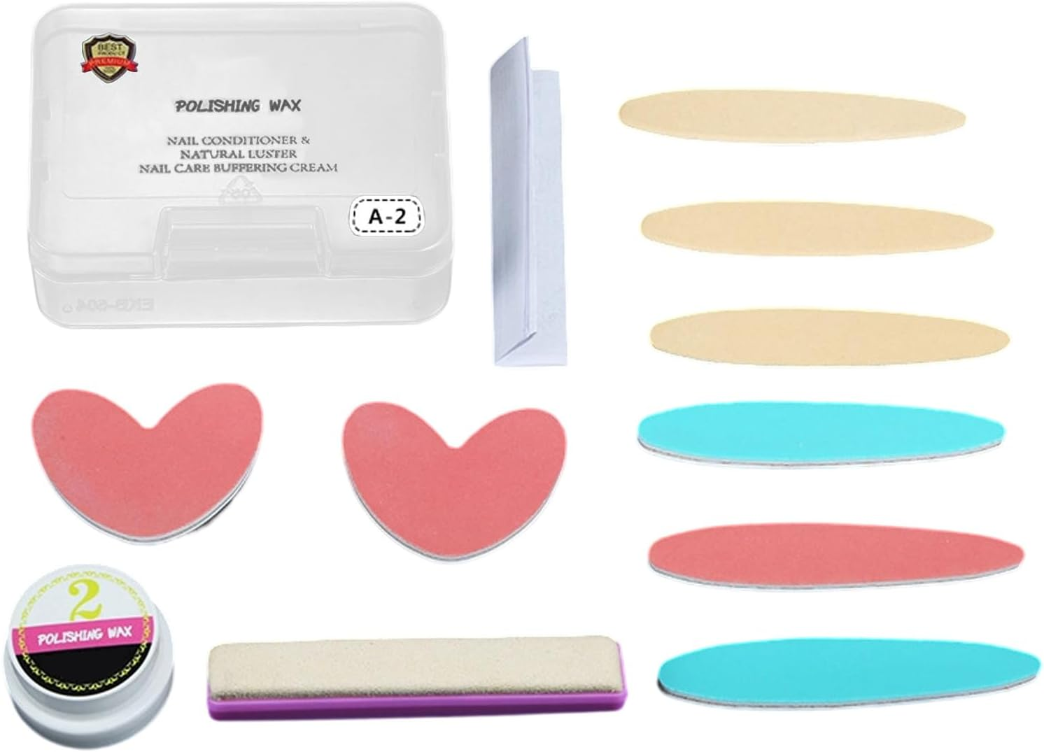 Fingernail Buffer and Shiner | Nail Care Kit - Manicure Repair Set for Girls Women Beginners Enthusiasts Daily Maintenance Home Travel Salon image number 5