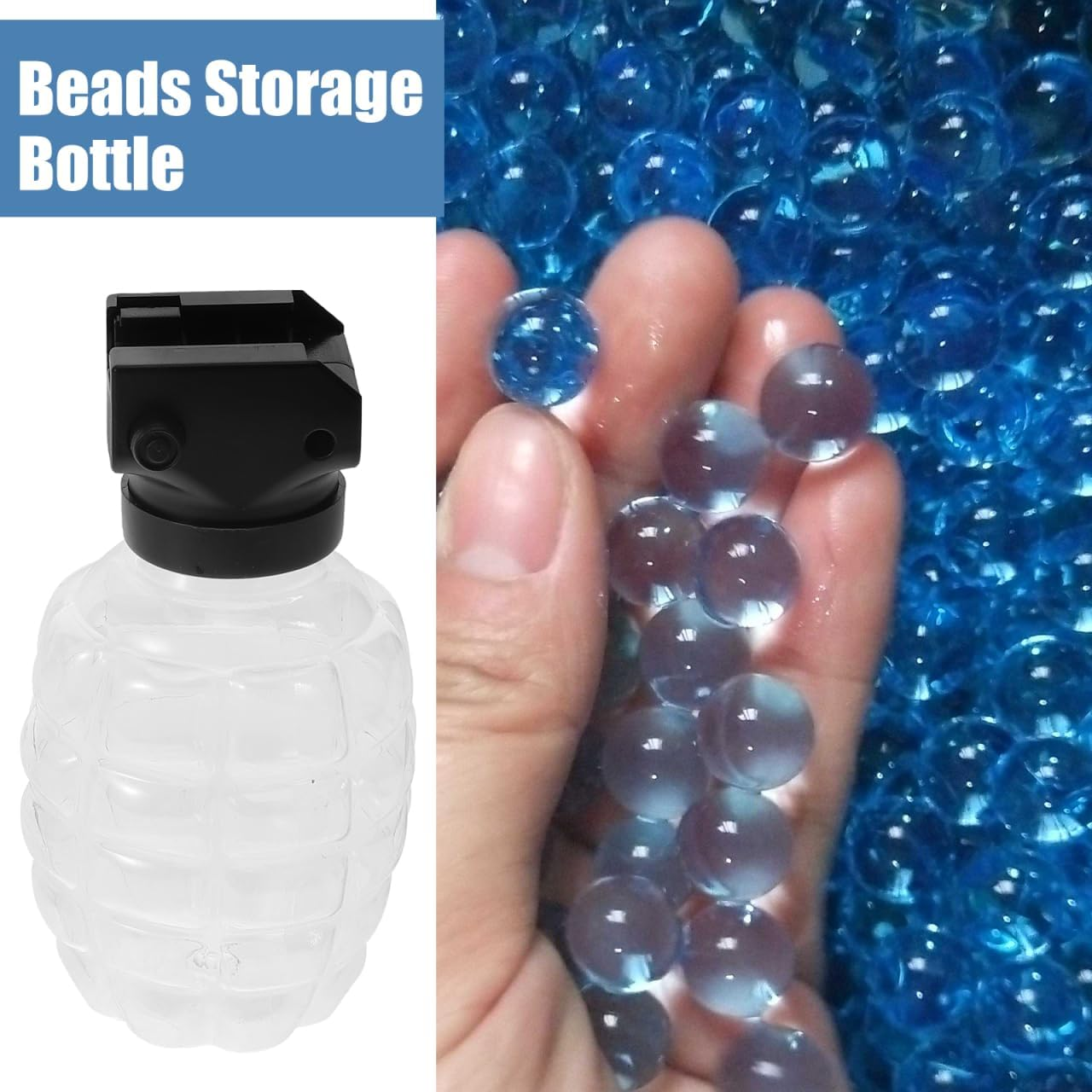 UPKOCH Waters Gels Bead Subpack Bottle 3 Sets Waters Bullets Bead Refill Bottle Ammobottle Plastic Funnel Pineapple Bottle Waters Gels Bead Accessories for Gelgun Outdoor Play image number 2