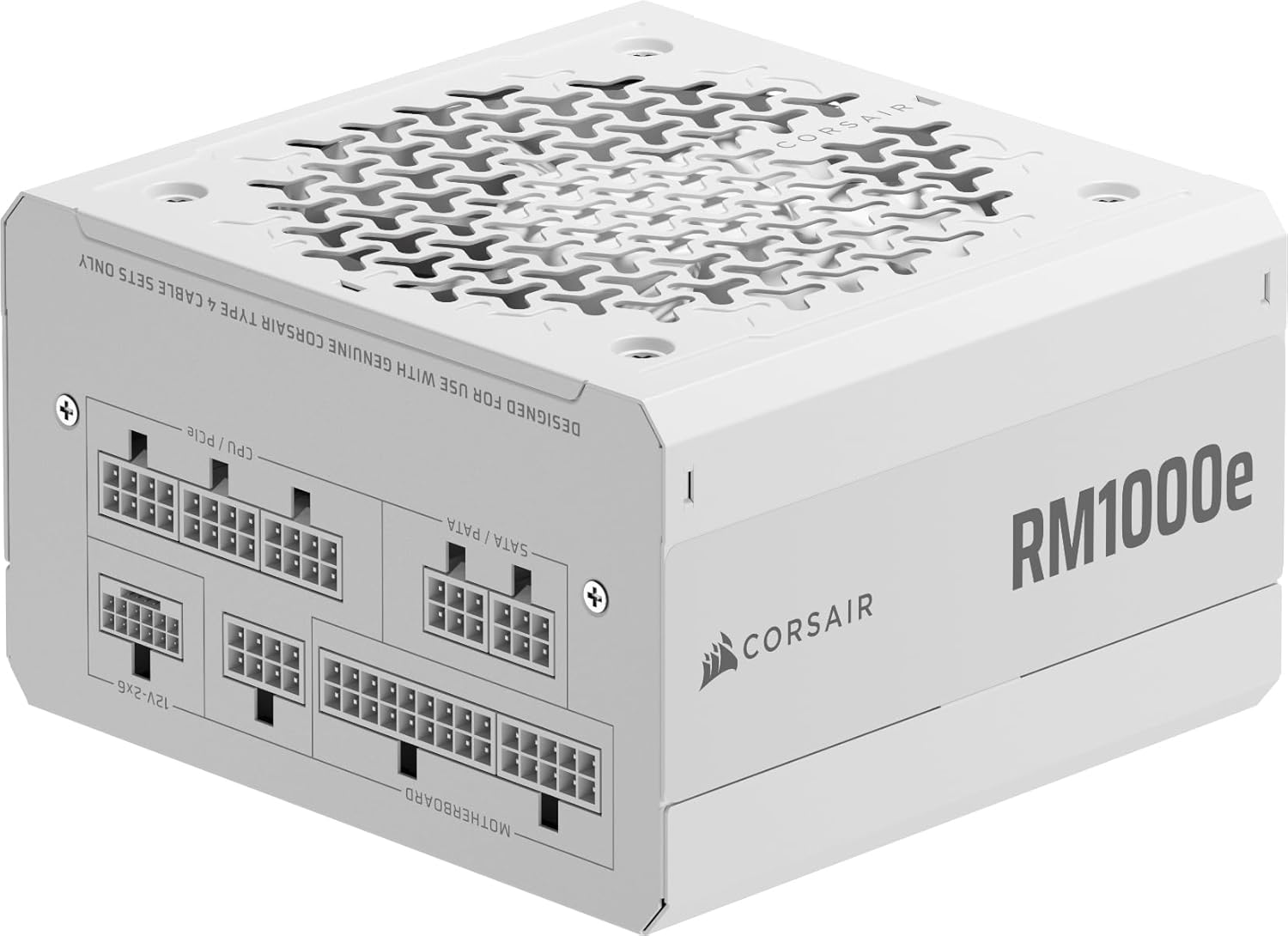 CORSAIR Rm850E (2025) Fully Modular Low-Noise ATX Power Supply with 12V-2X6 Cable &ndash; ATX 3.1 & Pcie 5.1 Compliant, Cybenetics Gold Efficiency, 105&deg;C-Rated Capacitors, Modern Standby Mode &ndash; White