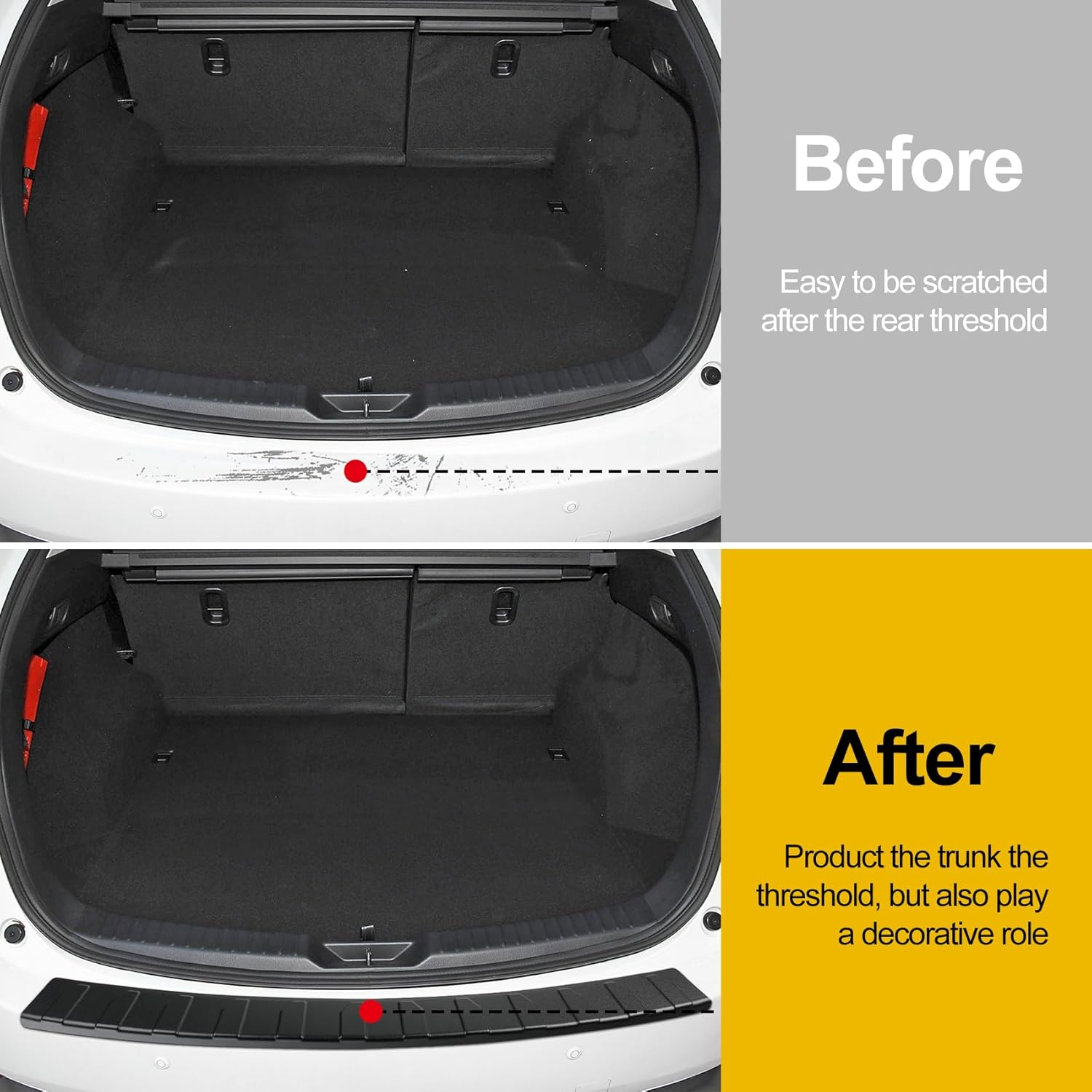 Hugeek Rear Bumper Protector for Mazda 2017-2025 CX5 CX-5 Car Accessories ABS Plastic Material Matte Black Resistant Trunk Door Entry Guards