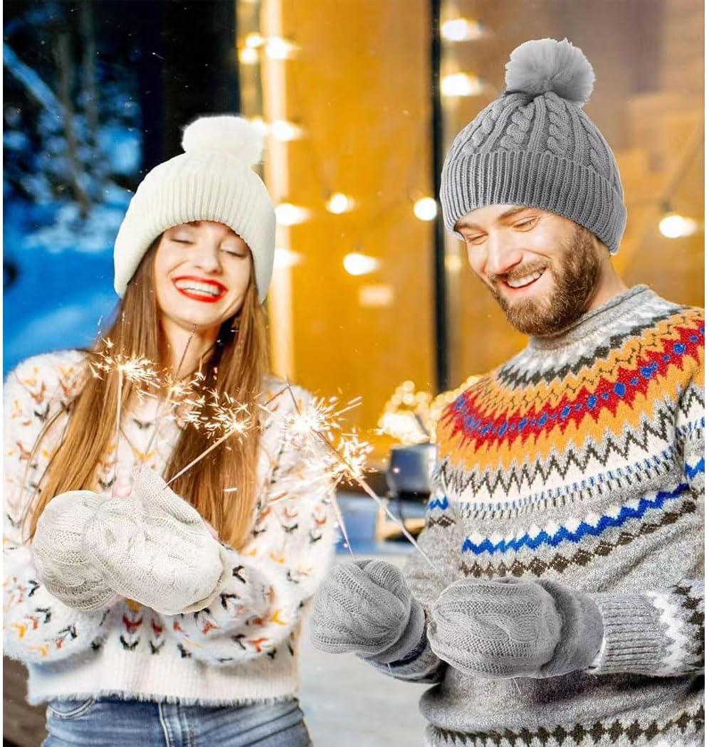 Idopick Winter Knit Beanie Hat for Men Women, Wool Knit Hat Soft Warm Beanie Cap Breathability & Elasticity Snow Cap Hat image number 3