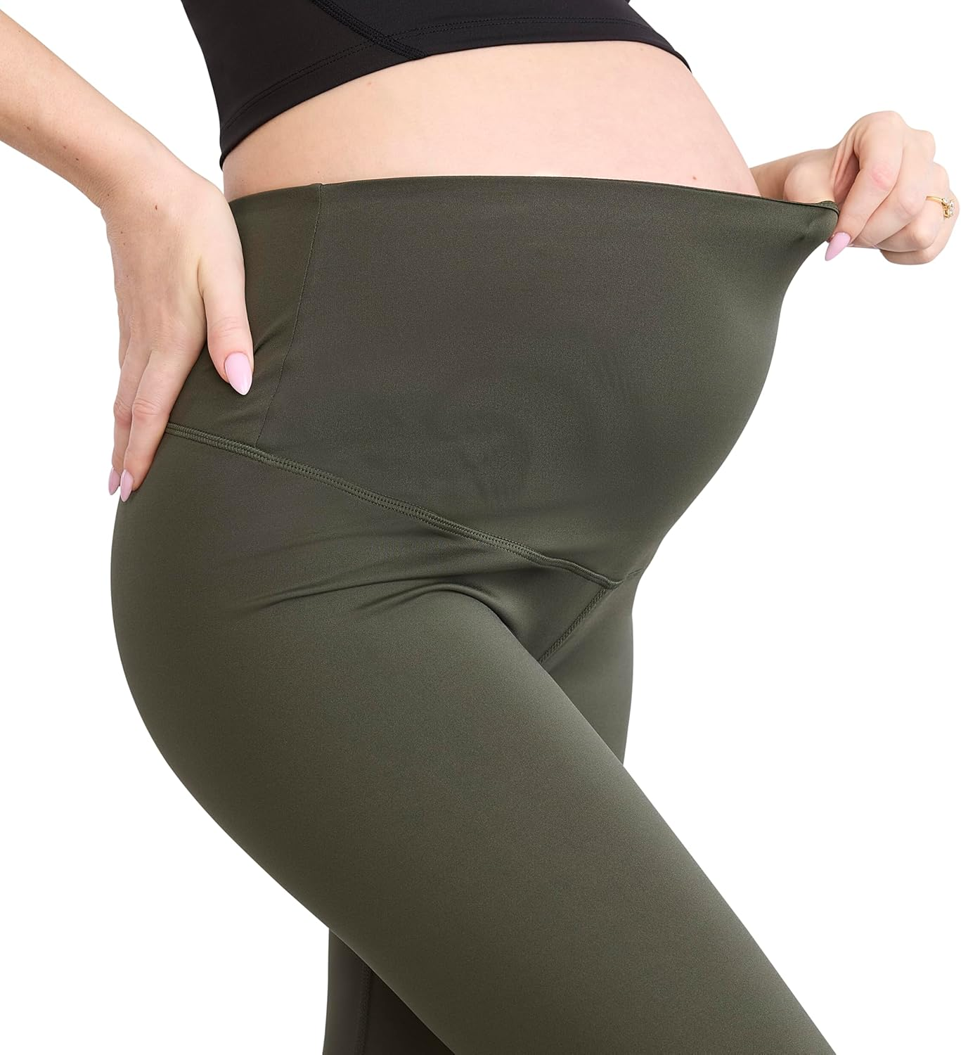 Motherhood Maternity Women'S over the Belly Workout Activewear Pregnancy Leggings image number 4