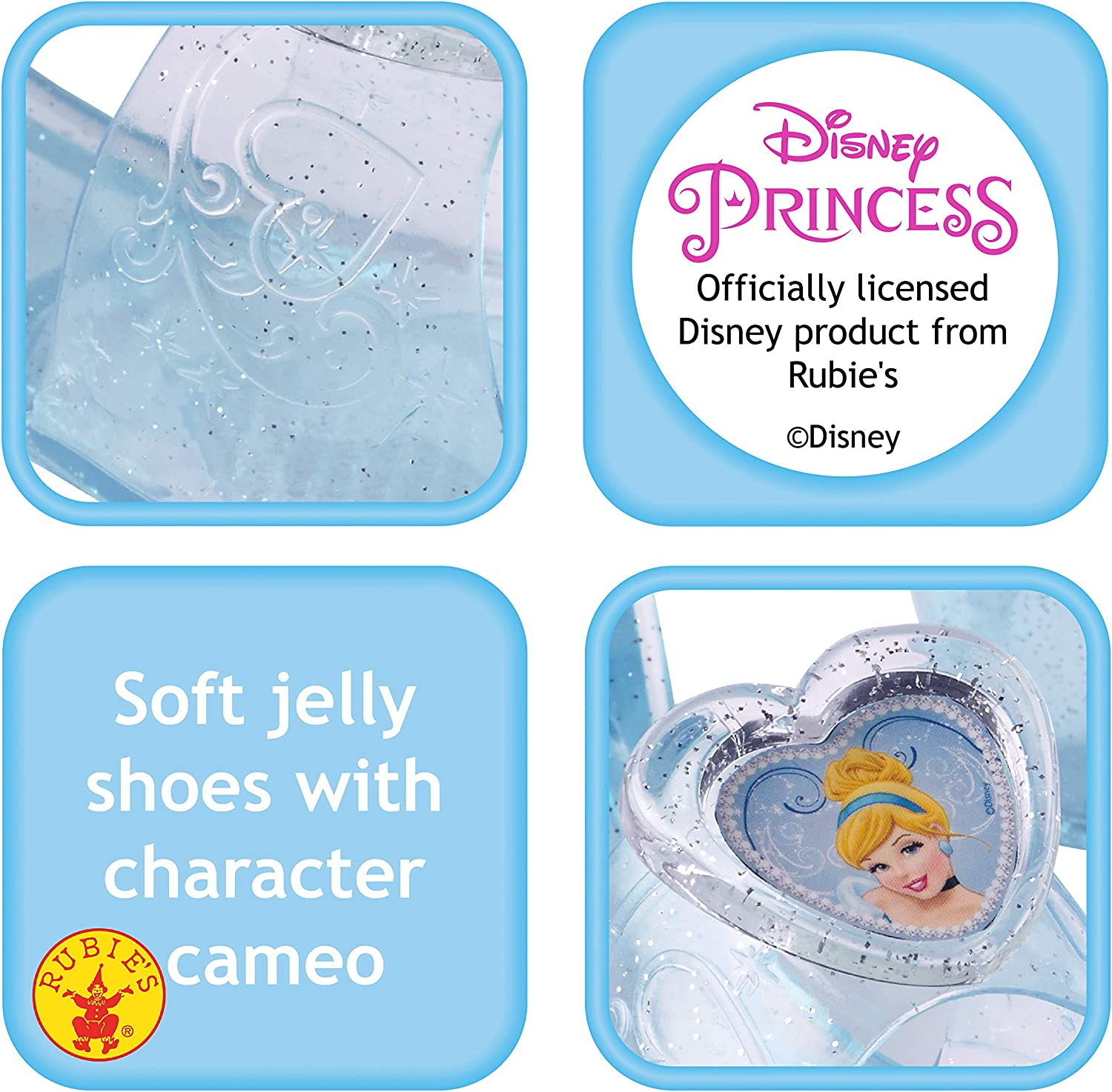 Rubie'S Girls Rubies Cinderella Jelly Shoes Girls Fashion Sandals