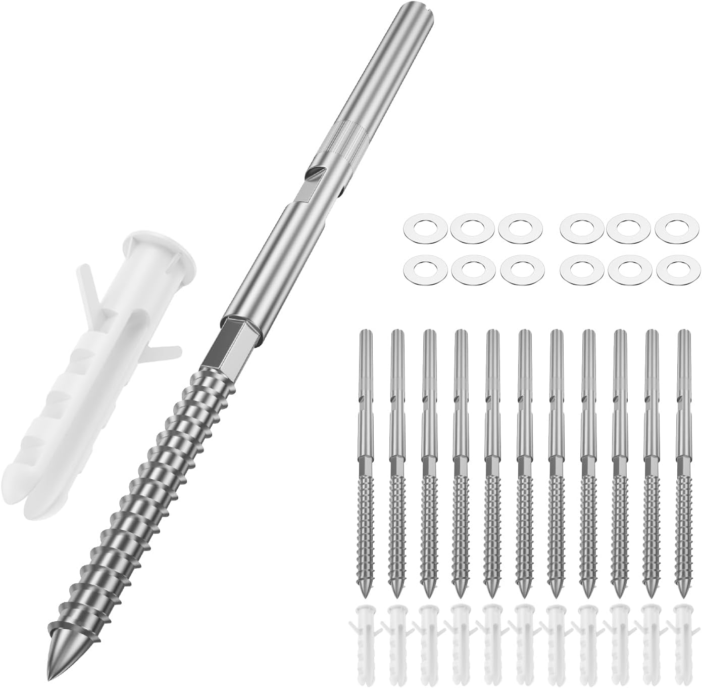 Duoduolaili Floating Shelf Hidden Support Brackets (6Pcs) and Installation Aid Steel Hardware - with Drill Guide, Floating Wood Shelf Hidden Brackets - Premium Thin Shelf Hidden Support image number 3