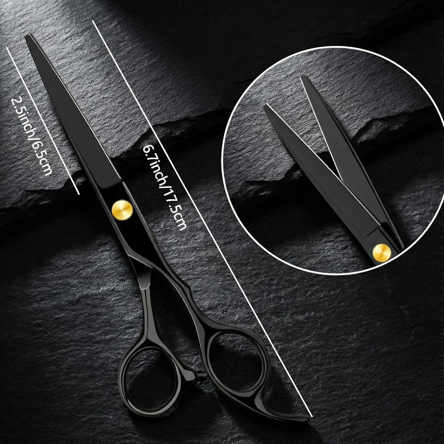 Mchifrys Professional Hair Cutting Scissors Kit &ndash; Hairdressing Scissors Set with Thinning Shears for Salon, Barber, Home & Grooming Use