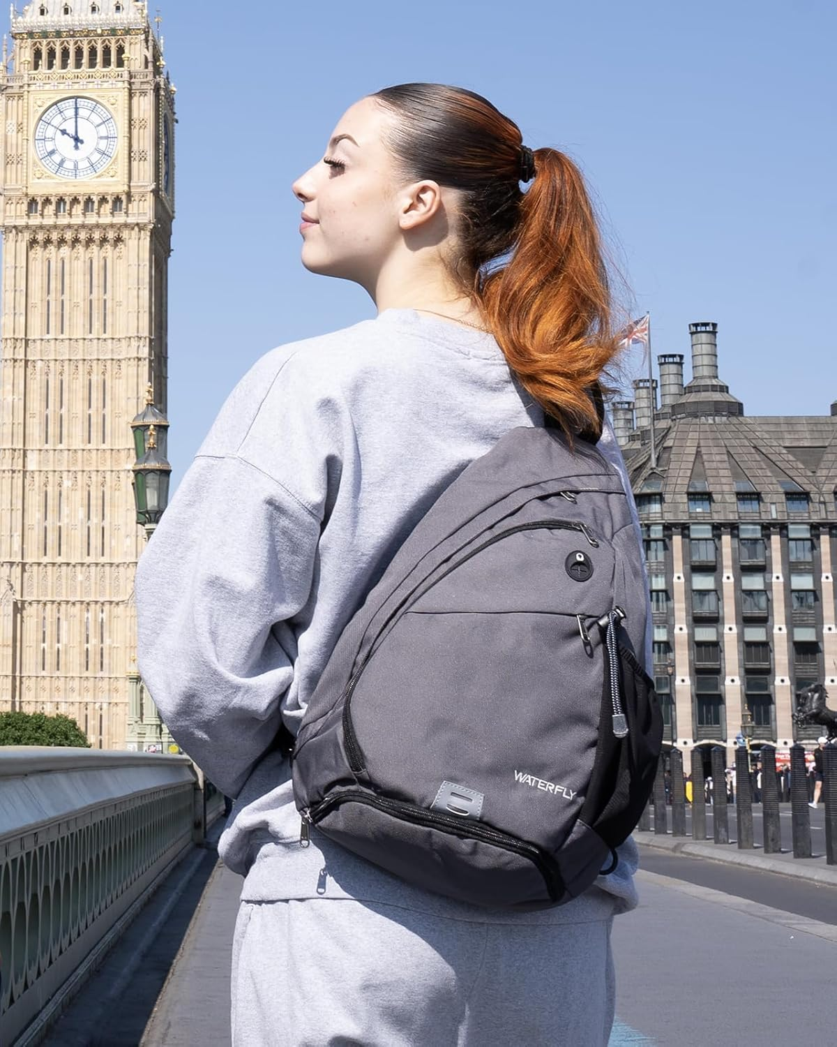 WATERFLY Sling Bag Crossbody Backpack: over Shoulder Daypack Casual Cross Chest Side Pack image number 1