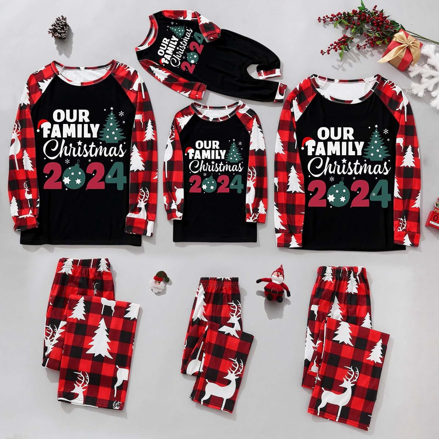 Family Christmas Pajamas Set, Matching Pjs Couple Christmas Pajamas Family Set, Holiday Matching Pajama image number 5