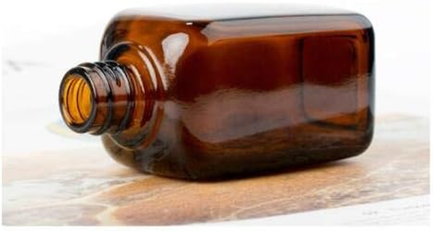 Ericotry 3PCS 100Ml Empty Refillable Square Amber Glass Droppers Essential Oil Bottles Aromatherapy Cosmetics Elite Fluid Container Jar Pot Holder with Glass Eye Dropper and Rubber Bulb image number 2