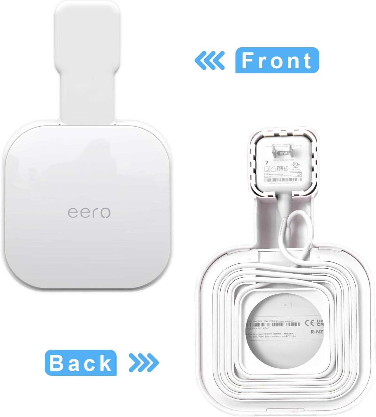 Outlet Wall Mount for Eero 7, Stand Bracket Holder Compatible with Eero 7 Dual-Band Mesh Wi-Fi 7 Router Extender, No Messy Wires, Space Saving(3 Pack) image number 1