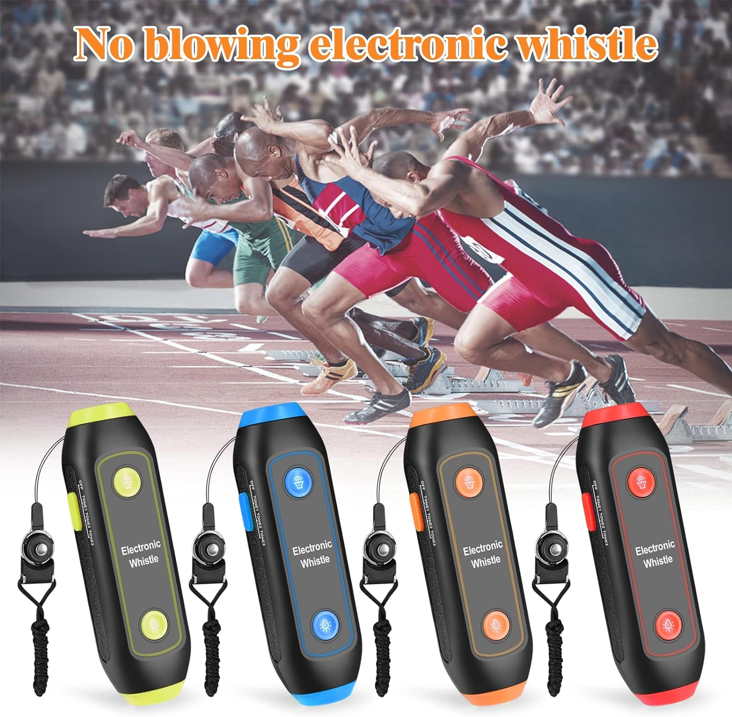 Electronic Whistle Handheld Electric Whistle with Lanyard SOS Light Flashlight for Coaches Referees P.E. Teacher