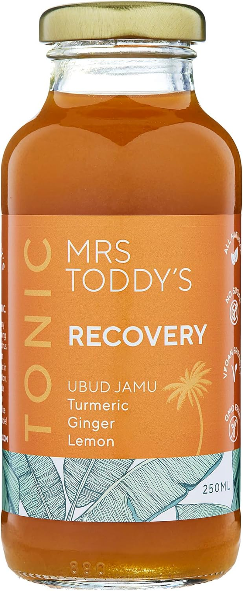 Mrs Toddy&rsquo;S Recovery Tonic &ndash; 250Ml Still Daily Wellness Tonic | Turmeric, Ginger, Galangal, Lemongrass & Cinnamon | Plant-Based Health Drink | Vegan, Low Sugar, No Preservatives | Australian Made image number 1