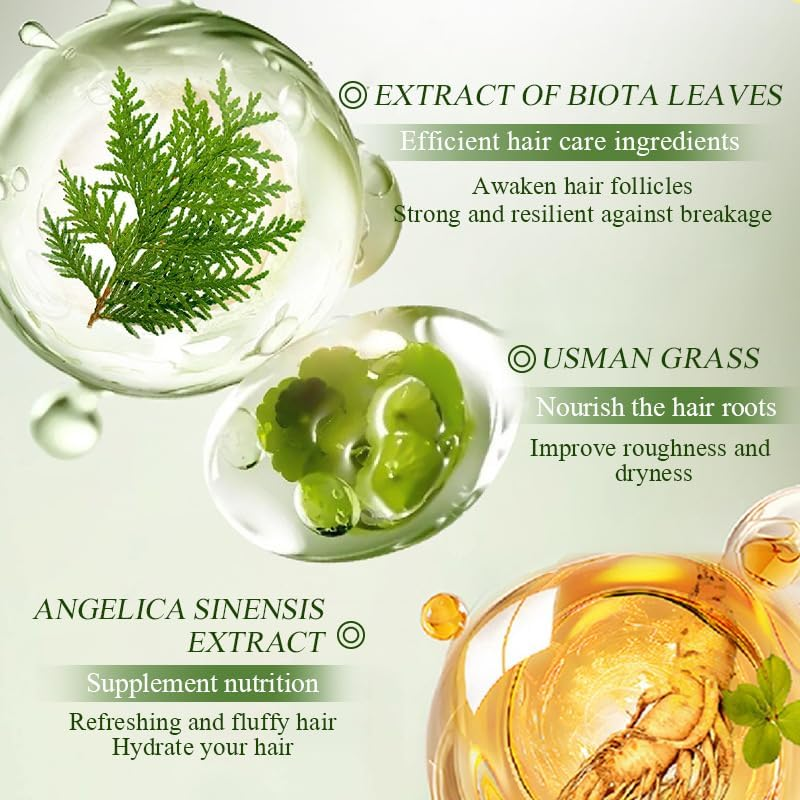 Nature Triangle Shampoo Bar, and Platycladus Orientalis Leaf & Usman Shampoo Bars to Promote Hair Growth, Strengthen and Smooth Hair for Women & Men (1PCSF) image number 3