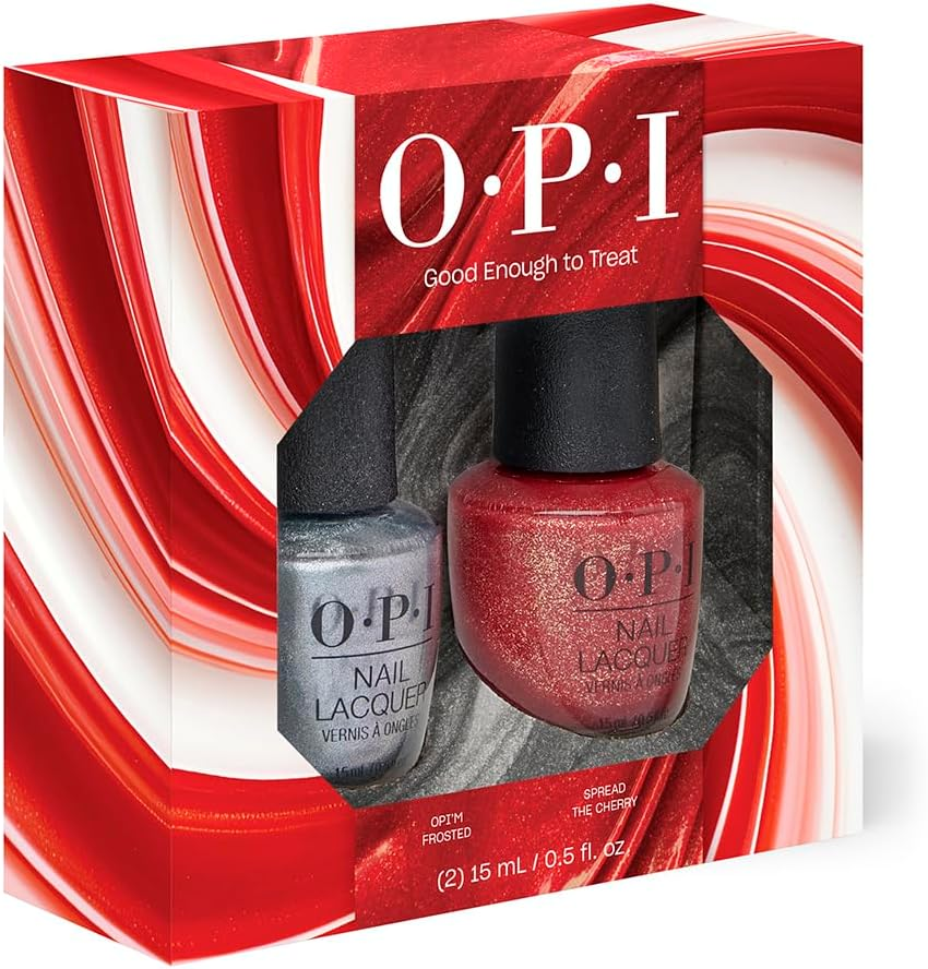 OPI Nail Polish, Good Enough to Treat Holiday 2025 Collection, for up to 7 Days of Wear, Nail Lacquer Duo Pack image number 2