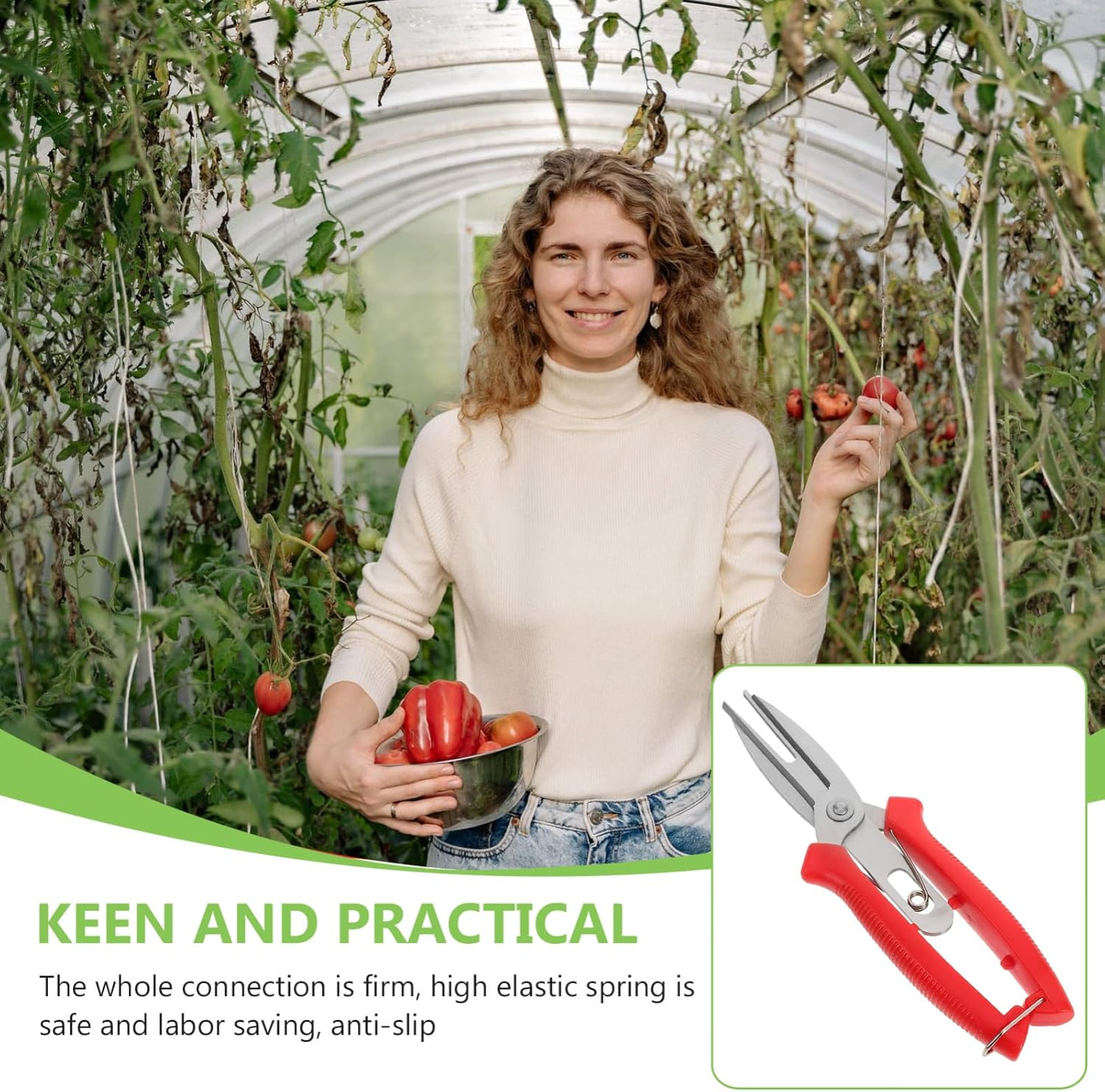 Abaodam 5Pcs Garden Pruning Shears Handheld Trimming Scissors for Plant Flower Care Essential Garden Tools for Gardening image number 5