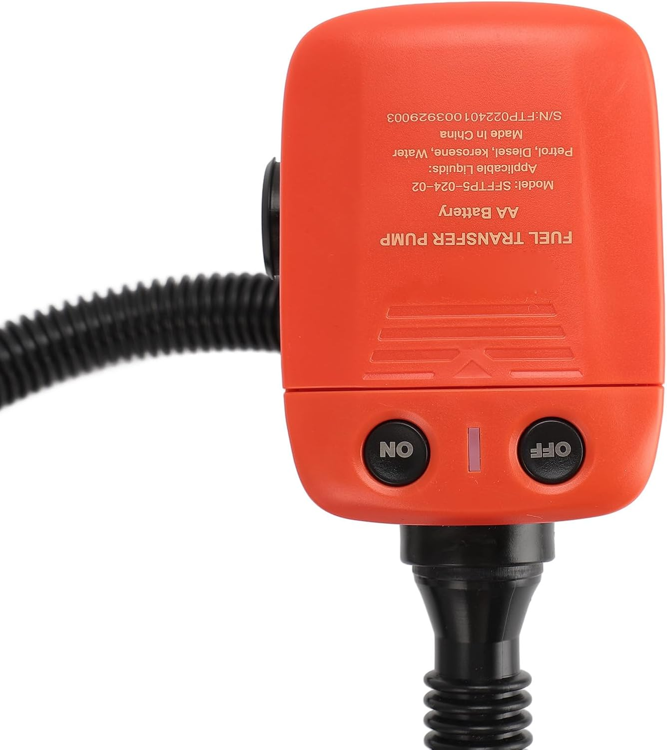 Automatic Fuel Transfer Pump, Flexible Intake Hose Fits Most Irregular Gas Cans for Gasoline Kerosene More, Fuel Transfer Pump with Automatic Stop Sensor with 3 Size Adapter image number 6