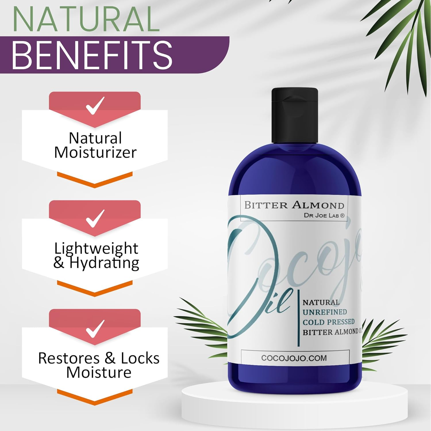 Dr Joe Lab Bitter Almond Oil - 8 Oz 100% Pure, Cold Pressed, Non-Gmo, Vegan, Extra Virgin, All Natural, Perfect for Body, Hair, Skin, Nails, Facial Hair, Lashes, Eyebrows - Packaging May Vary image number 4