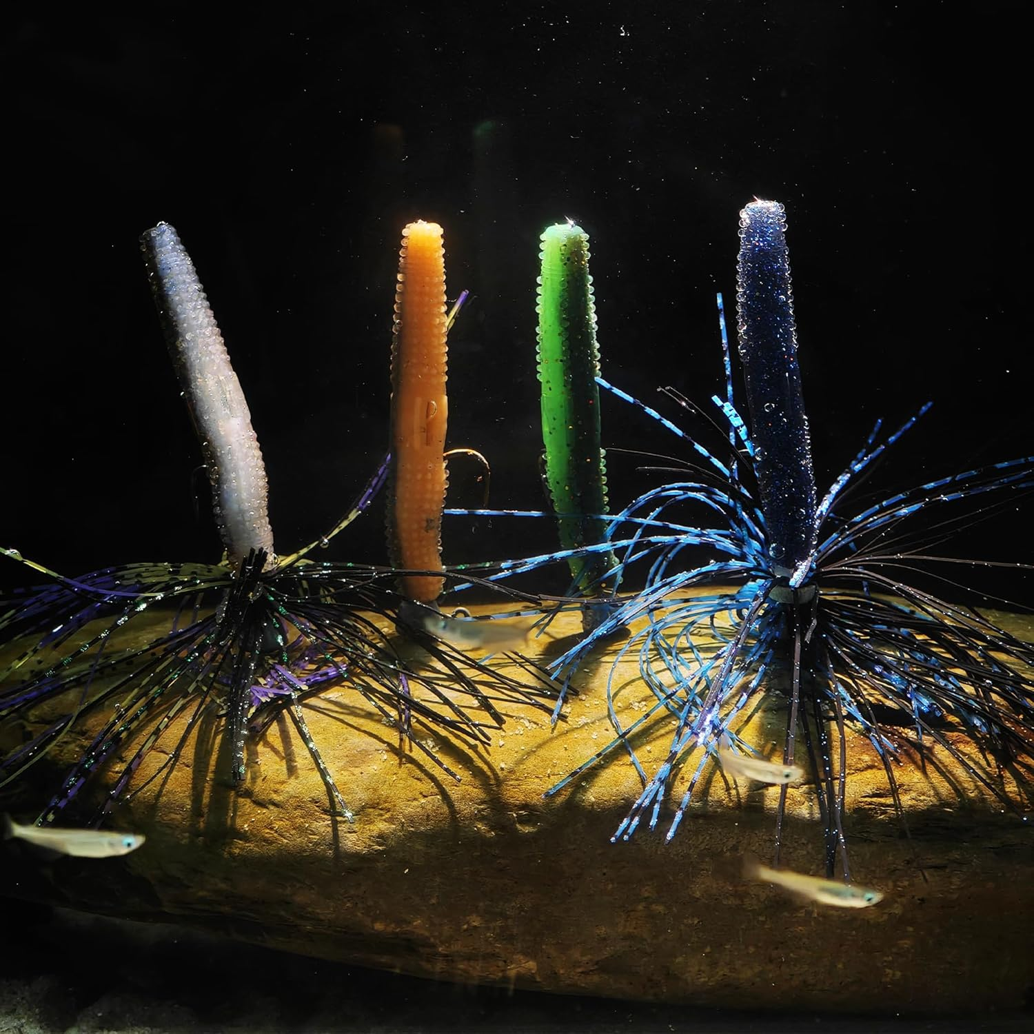 Keencatch Senko Worms for Bass Fishing, Wacky Worms, Reaction Lure, Soft Plastic Bait for Ned Rig, Fishing Lure Kit for Freshwater Bass image number 5