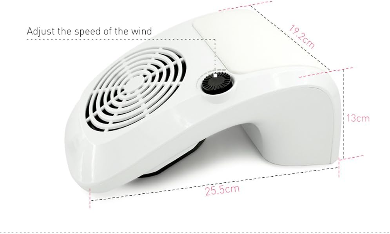 KADS Adjustable Nail Dust Collector Suction Fan with 2 Dust Collecting Bags, Powerful Nail Vacuum Cleaner Machine Manicure Tools Practical Nail Art Salon Cleaning Equipment