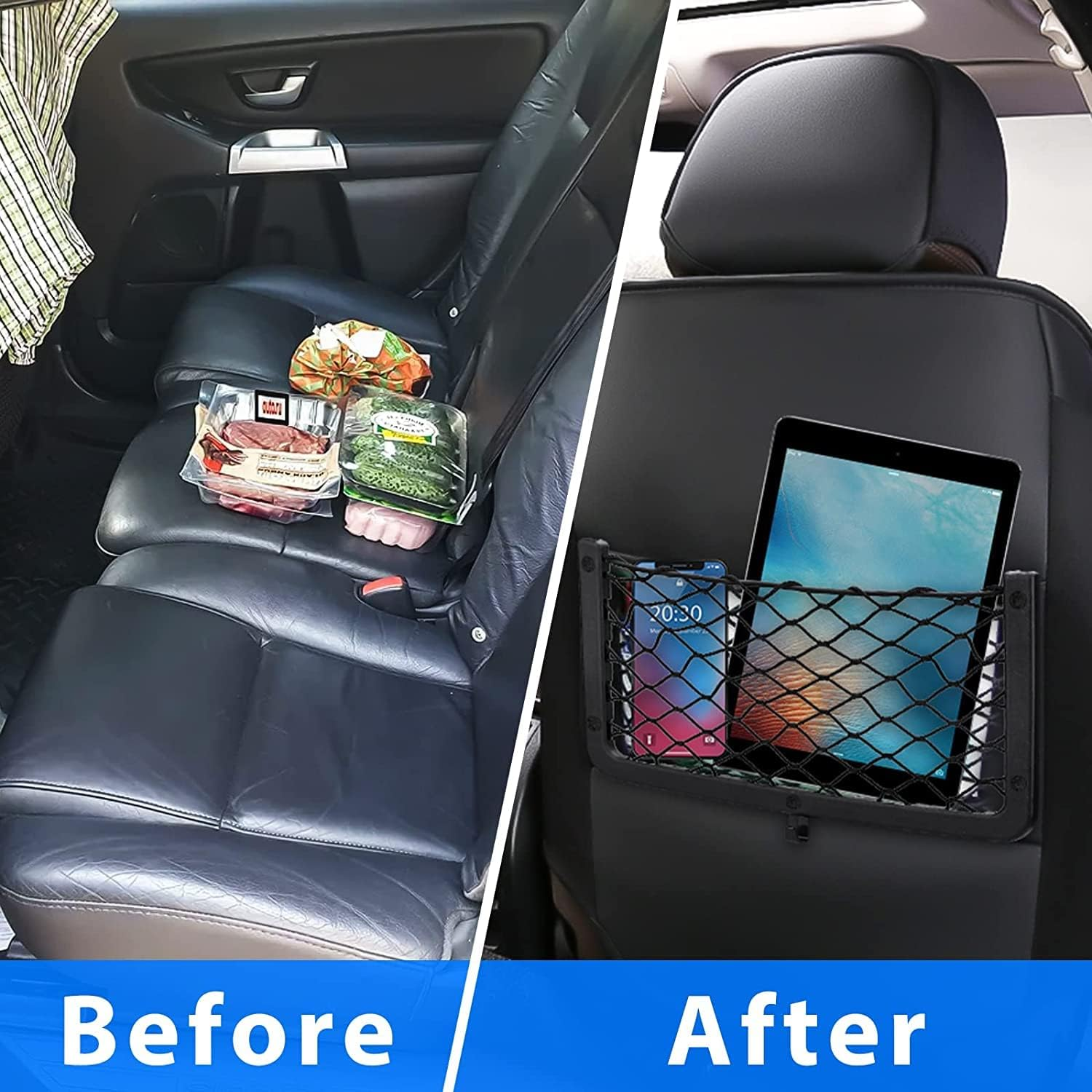 Storage Nets for Campervans, 3PCS Elastic Mesh Van Net Pocket with Hook for Caravan Motorhome Boat Storage Solutions Accessories