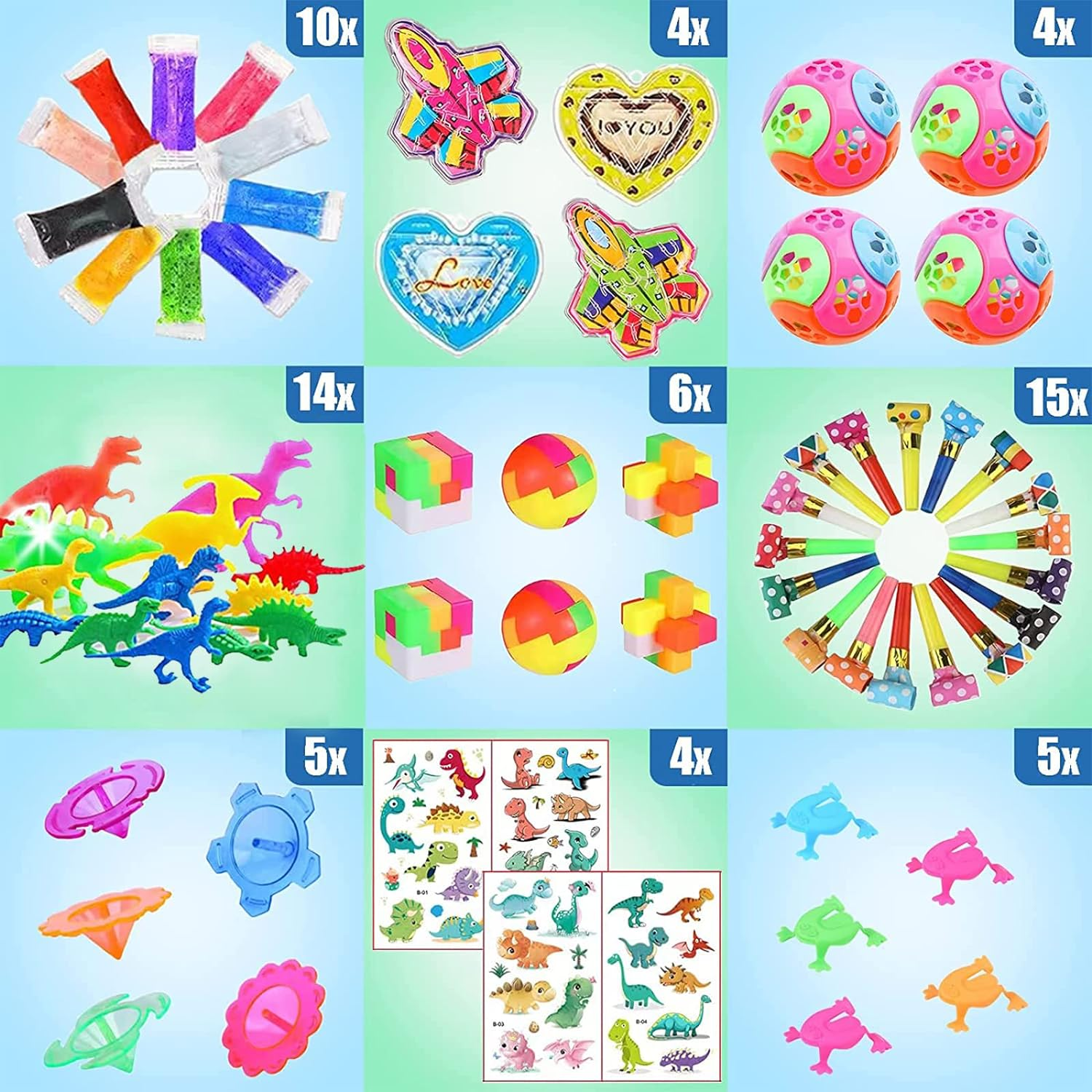 136 Pcs Party Favours for Kids Prize Box 6-8 8-12, Birthday Gifts Toys, Treasure Chest Toys, Carnival Prizes, Kids Classroom Rewards, Stocking Stuffers, Goodie Bag Items for Kids image number 5