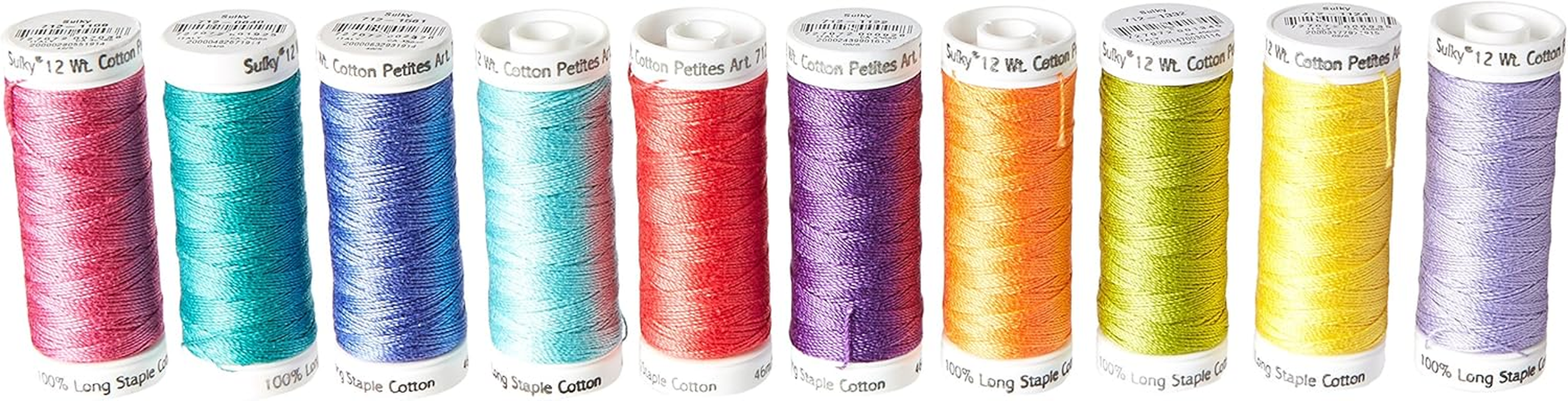 Sulky 712-34 Summer Collection Crossroads Cotton Petites 12 Weight, 10 Pieces per Pack, Multicolor