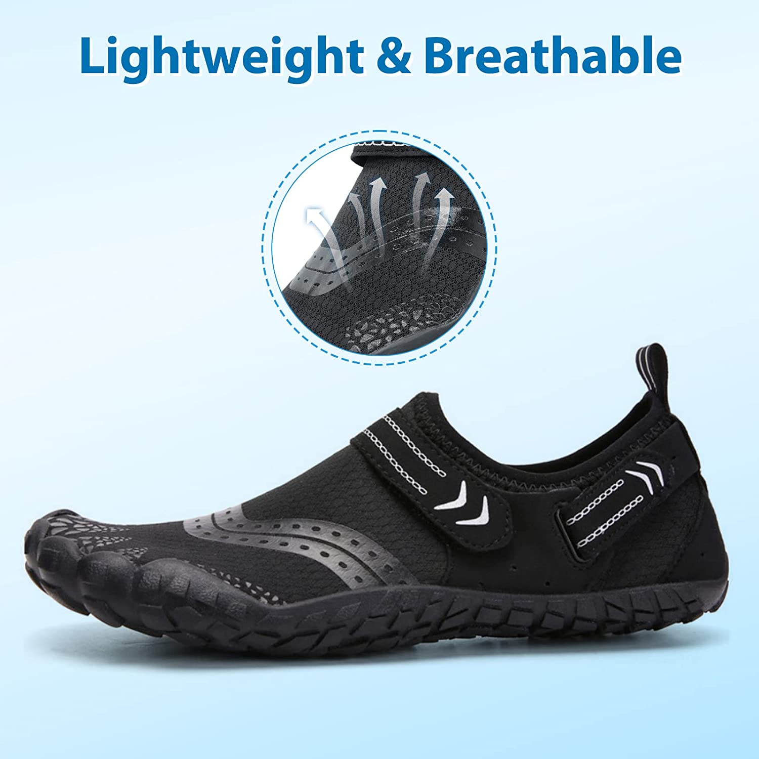 USOR Water Shoes for Men Women Barefoot Quick-Dry Breathable Non-Slip Socks Shoes Aqua Shoes Swim Beach Sports Shoes for Boating Fishing Hiking Diving Surfing Yoga image number 4