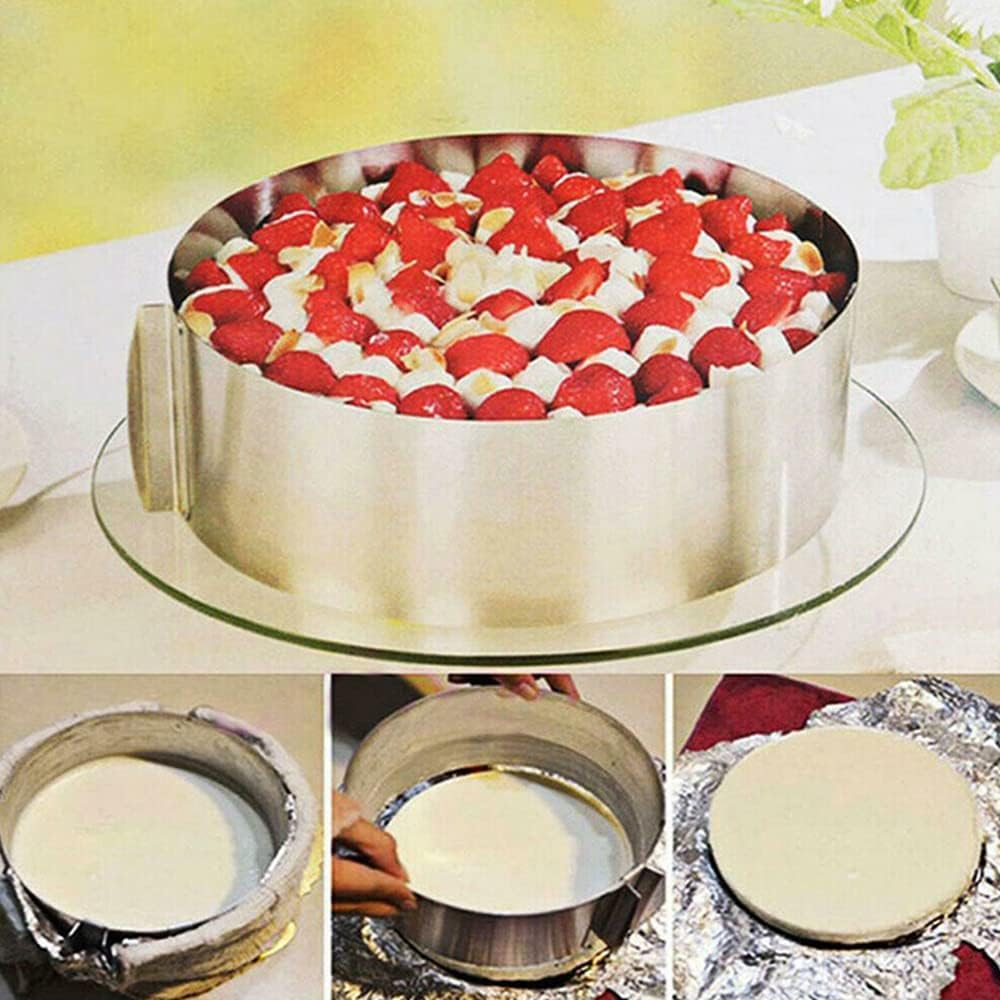 6In-12In Cake Mold round Adjustable Stainless Steel Baking Cake Ring for Mousse image number 3