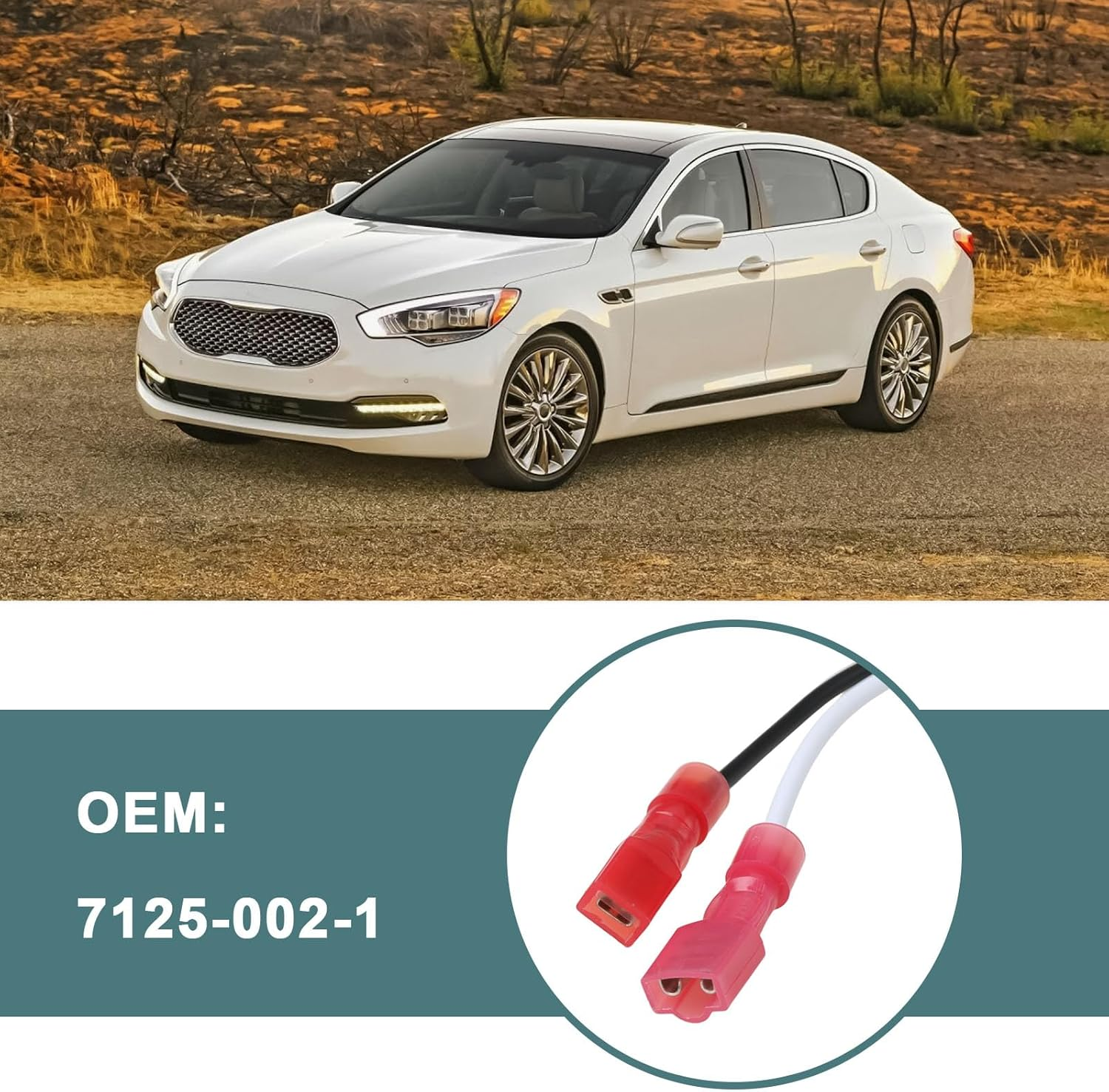 Emagtech 2Pcs Car Loudspeaker Adapter 7125-002-1 Compatible with Kia Rio 2018 15Cm image number 2