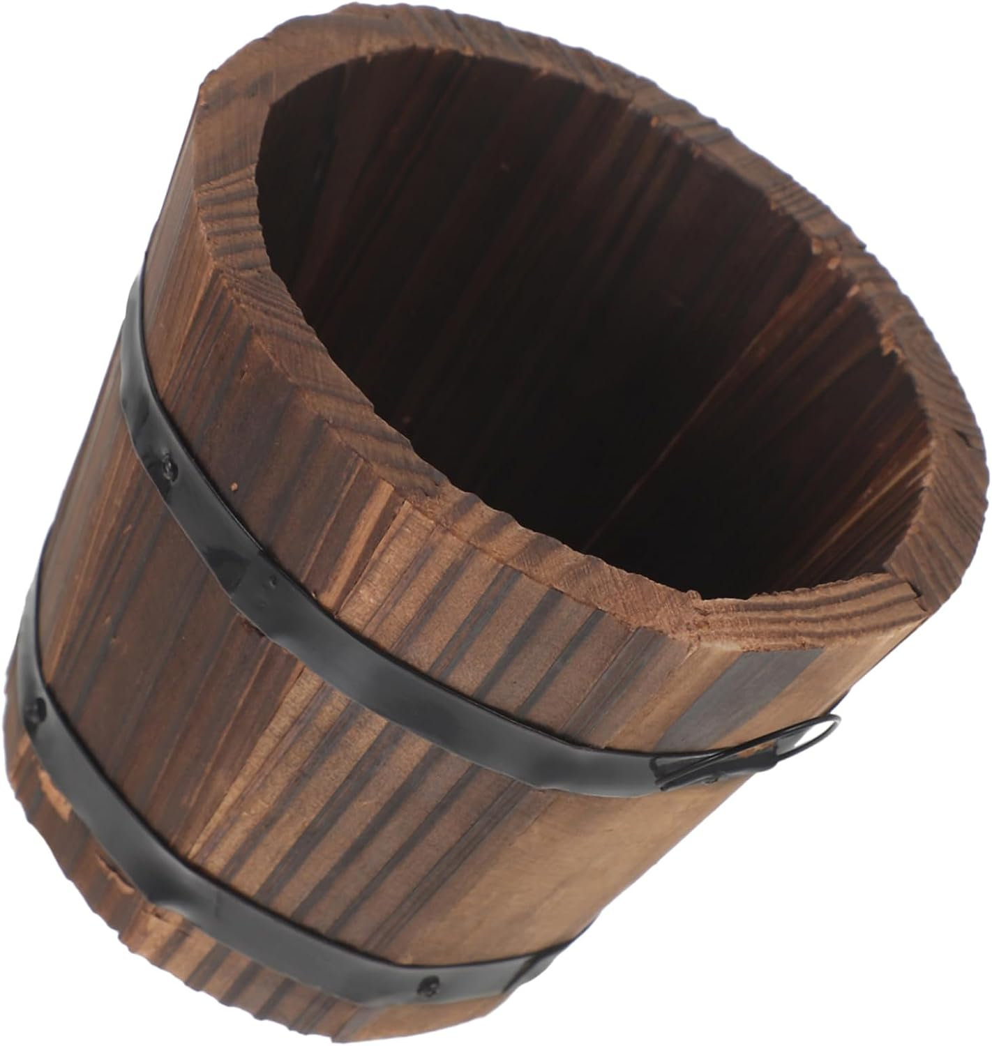 Whiskey Barrel Decor Planter Pot Wood Vegetable Pot Potato Planter Holder