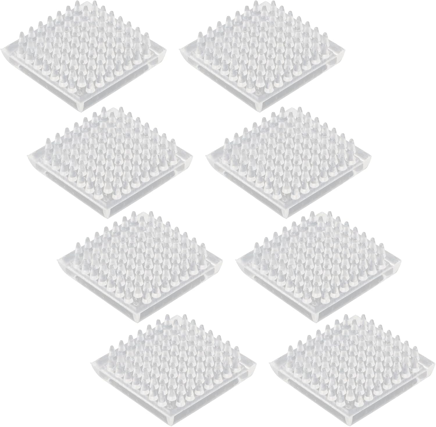 8Pcs Carpet Protectors Caster Cups Furniture Cup for Sofas Transparent Furniture Spiked Caster Cups, 1.89"X1.89"X0.63" image number 1