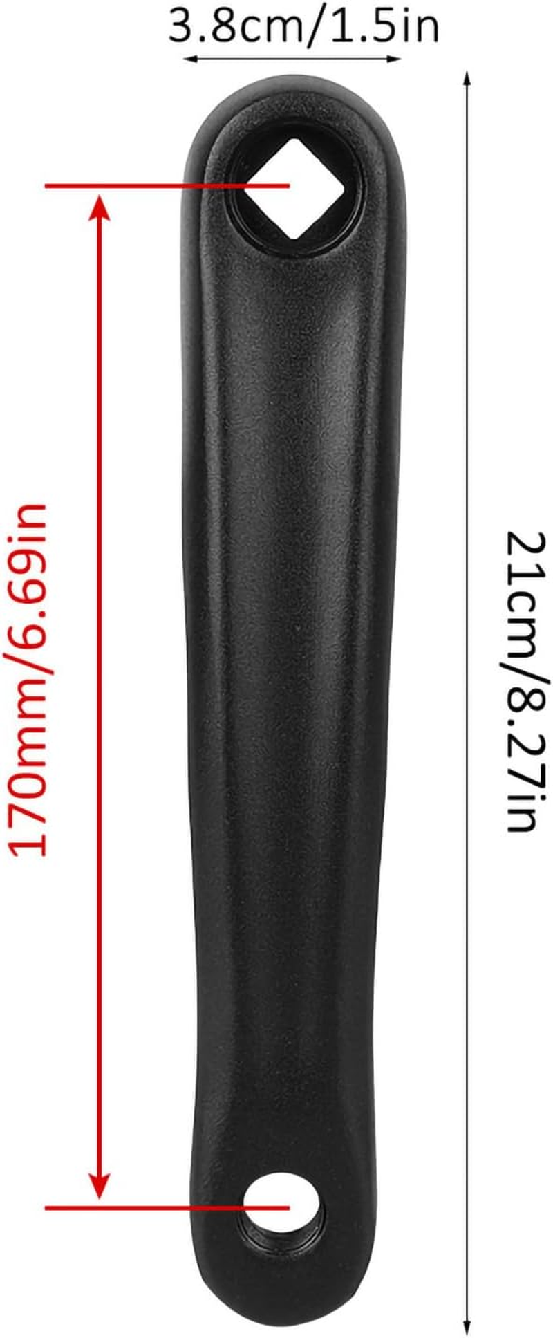 Omabeta 1 Pair Bike Crank Arms for Variety of Bikes,Mountain Bike Tooth Plate Crank,Repaire Tool Crank Arm Left Diamond Hole Square Hole 170Mm image number 2