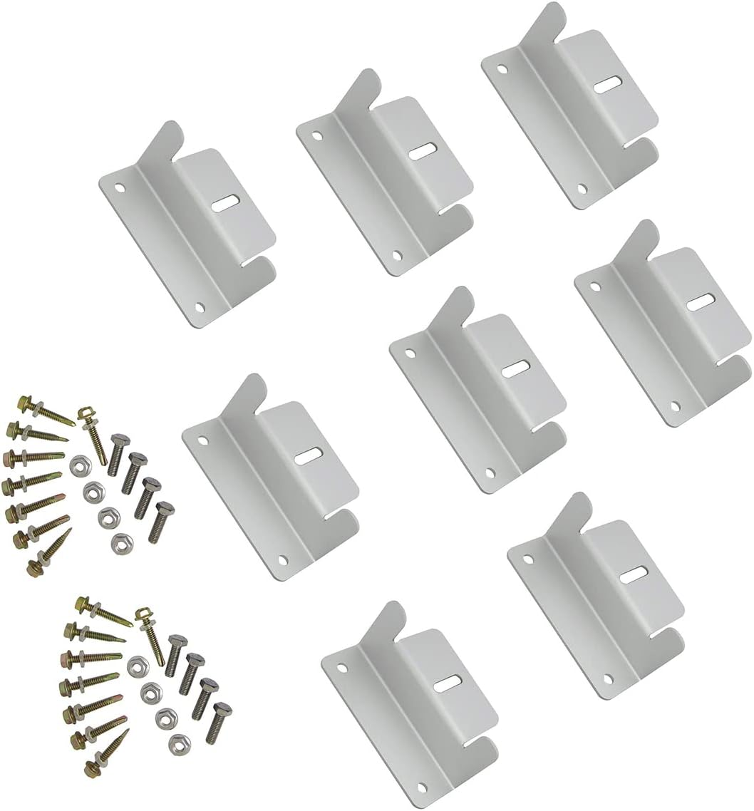 2 Sets of ZONADA Solar Panel Z Type Fixing Mounting Brackets Kit with Mounting Accessories Aluminum Alloy for Motorhome Caravans Yacht Sheds Home Roof Installaions image number 6