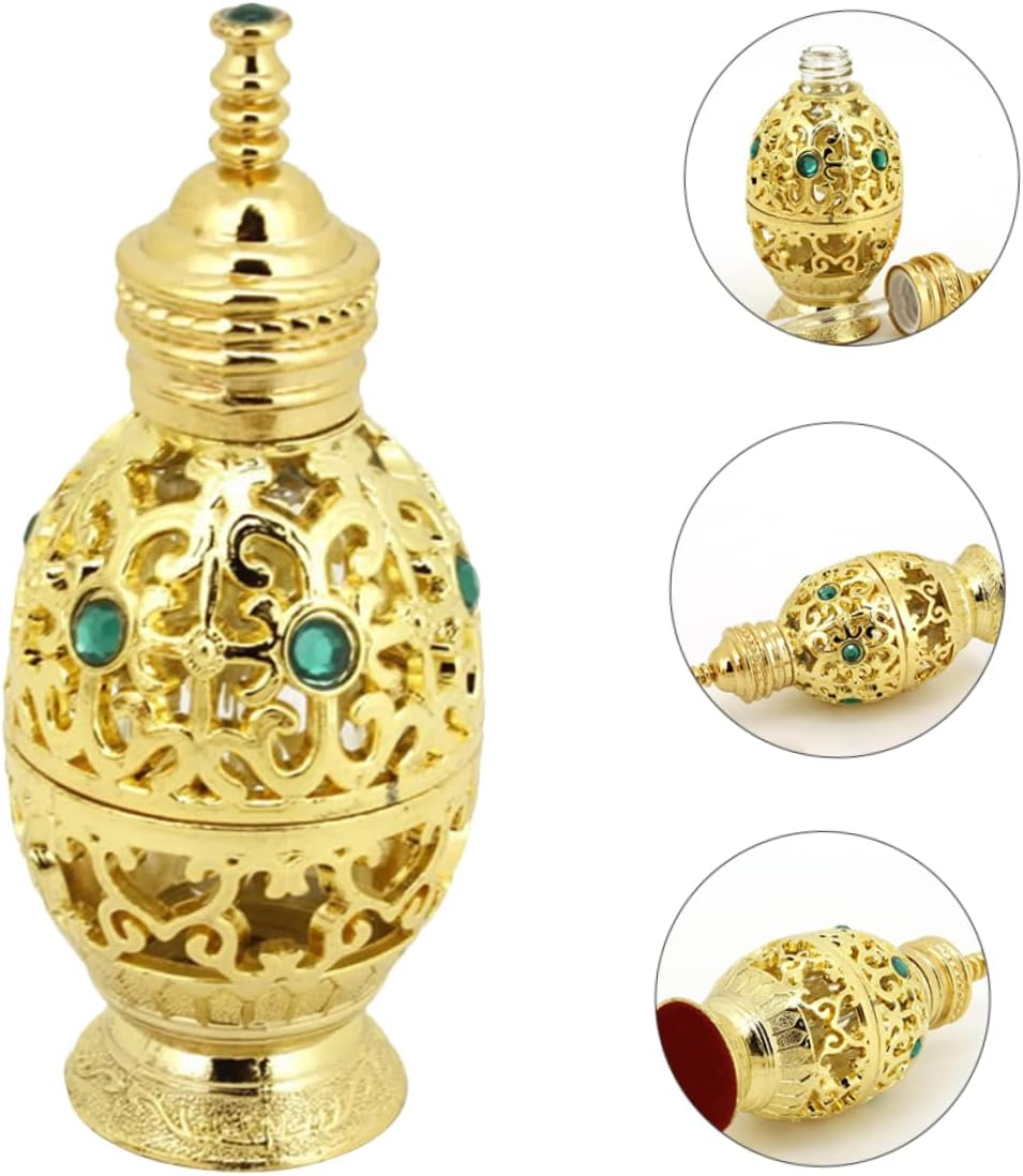 NOLITOY 2Pcs Empty Glass Bottle Luxury Essential Oil Container for Travel Perfume Sample Use image number 4